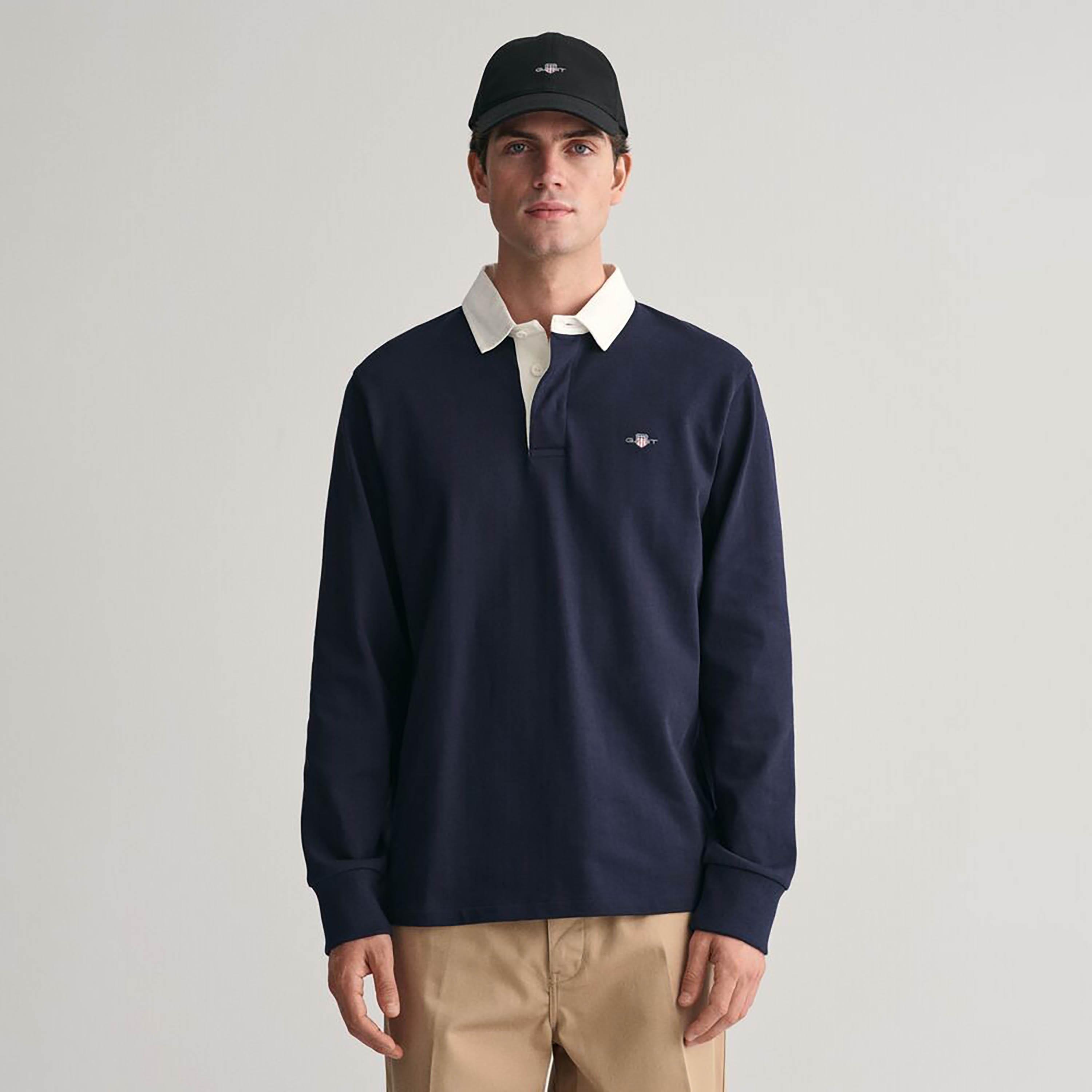 Gant Plain Collared Long Sleeves Men's Rugger-men-clothing-tshirtsandpolos-tshirts-image-1