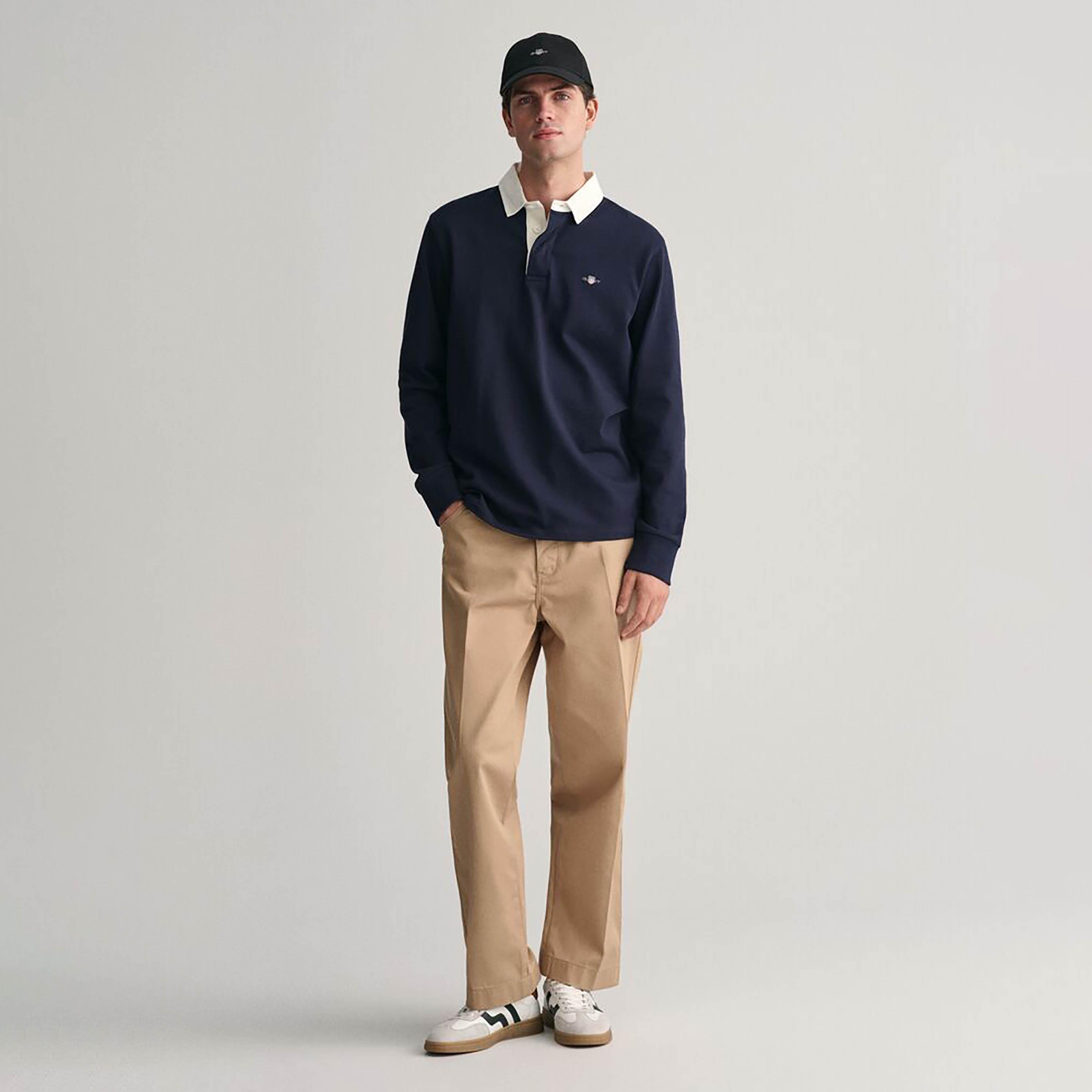 Gant Plain Collared Long Sleeves Men's Rugger-men-clothing-tshirtsandpolos-tshirts-image-2