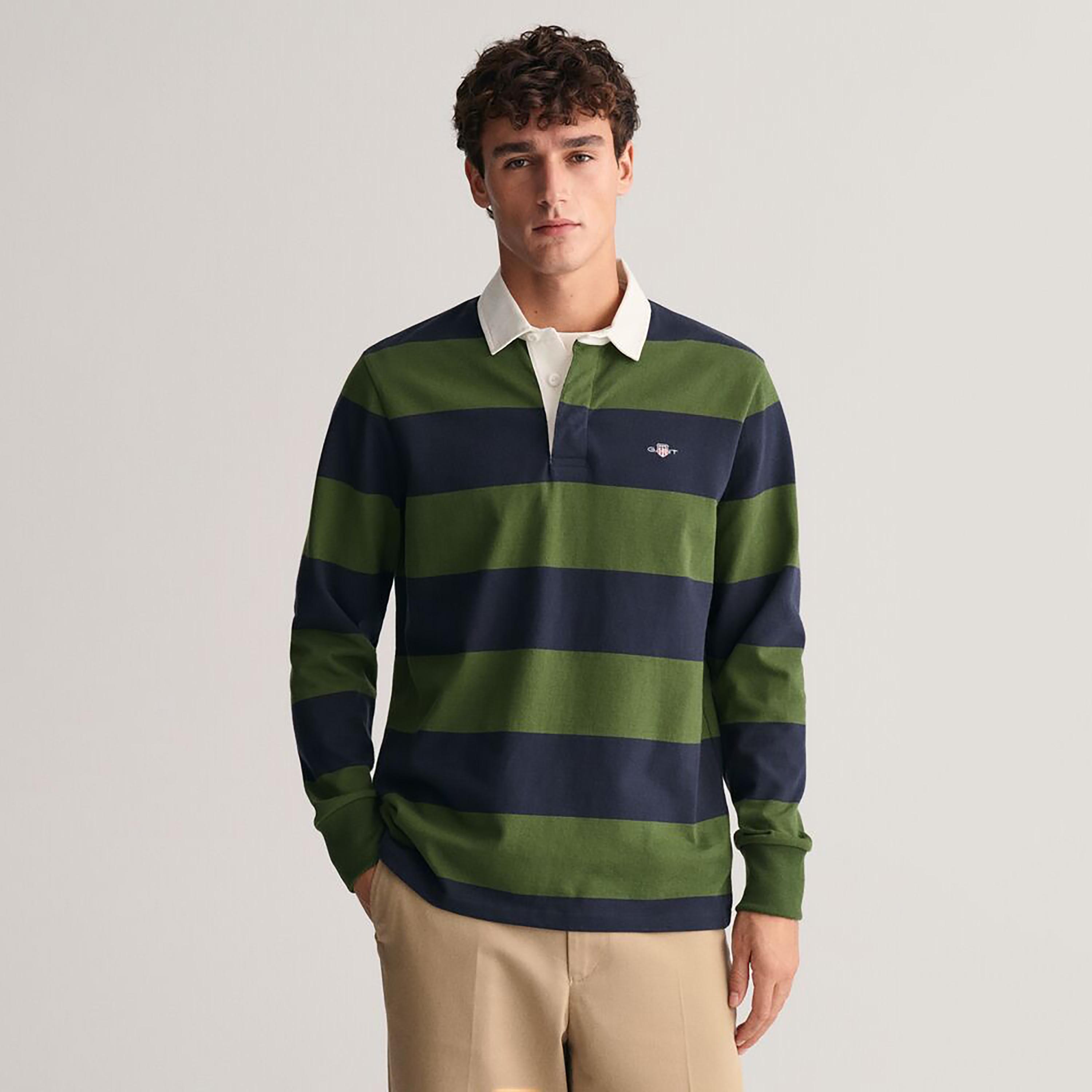 Gant Collared Long Sleeves Shield Barstriped Heavy Rugger Polo T-Shirt-men-clothing-tshirtsandpolos-polos-image-5