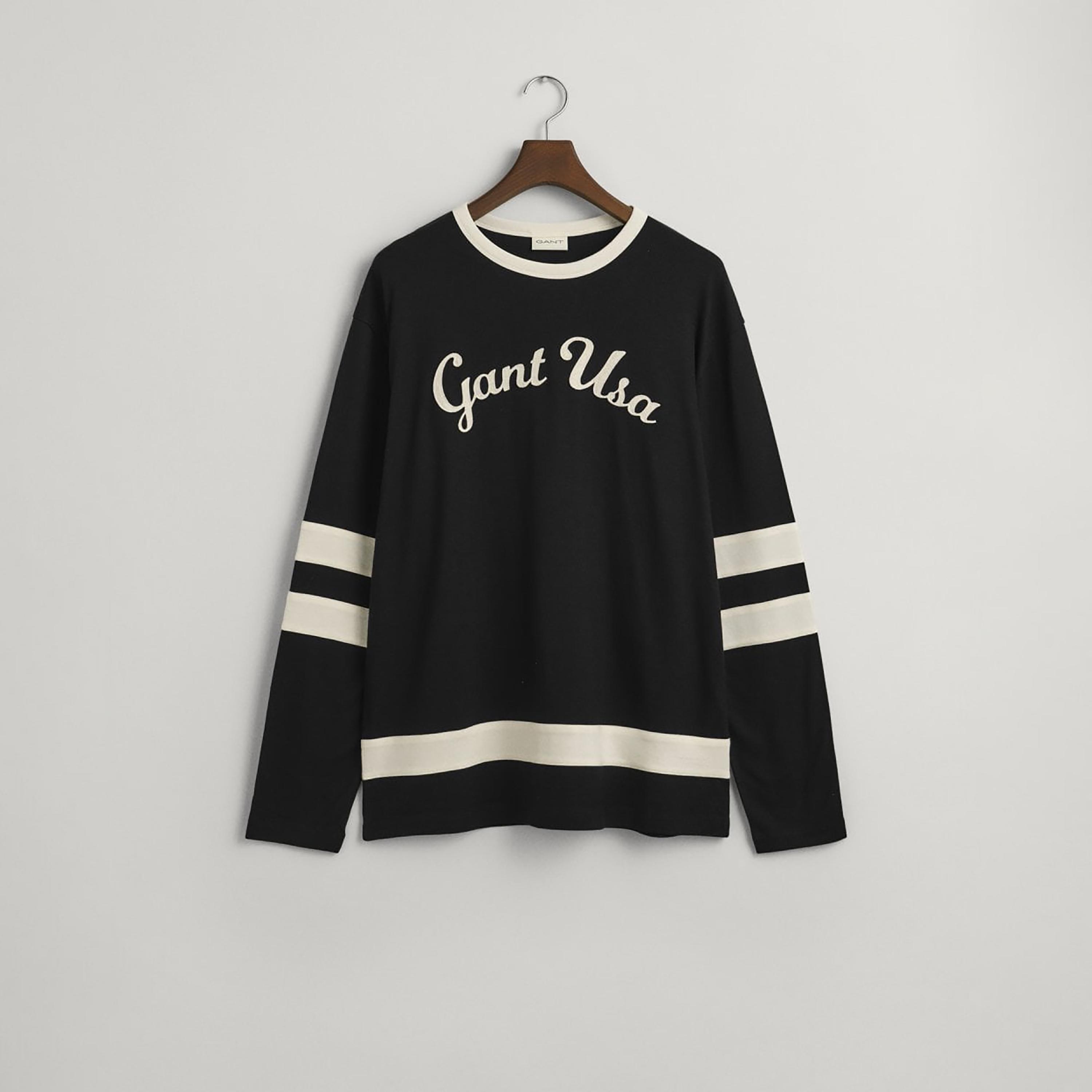 تي-شيرت من جانت مزين برقبة دائرية وأكمام طويلة-men-clothing-tshirtsandpolos-tshirts-image-1