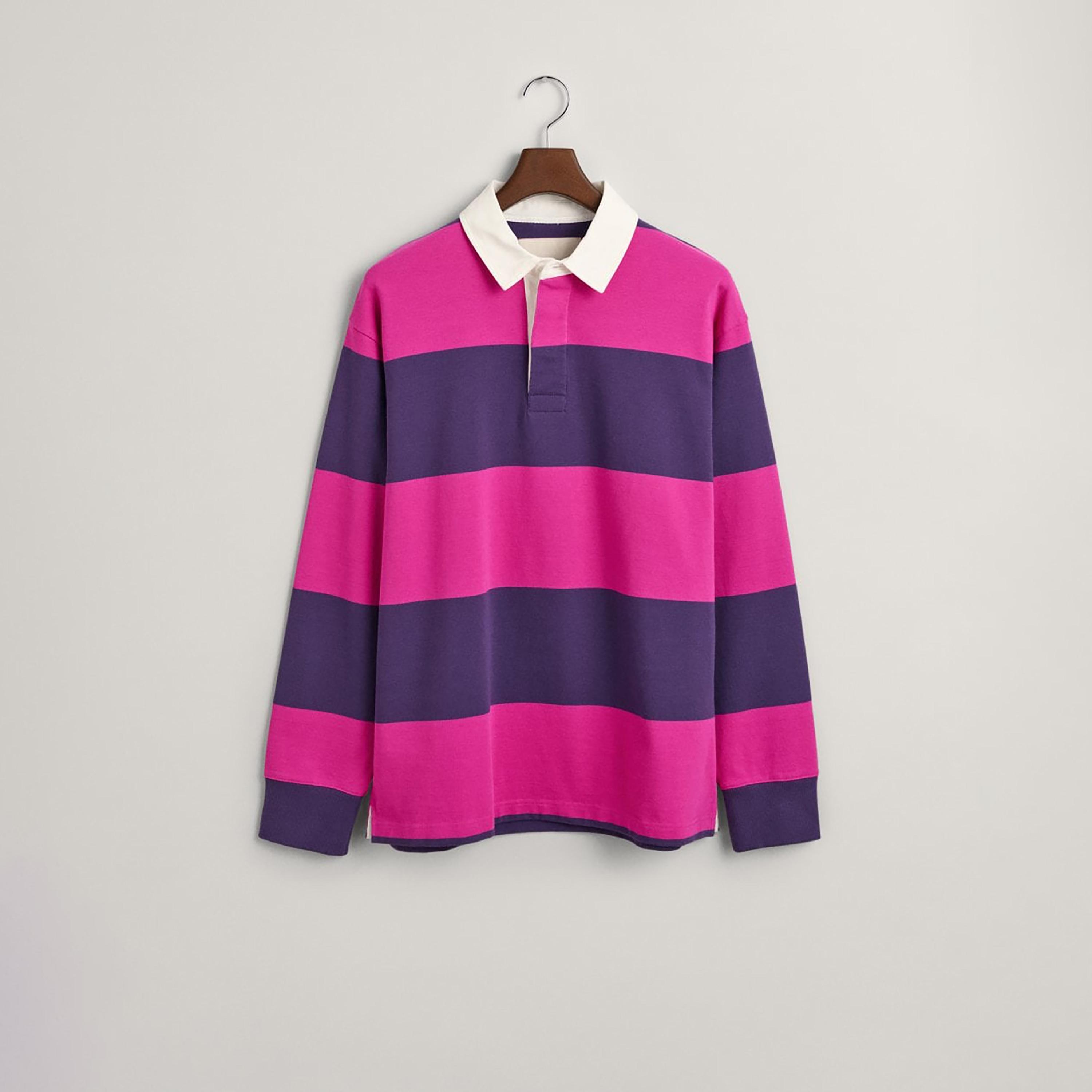 Gant Colour Block Collared Long Sleeves Polo T-Shirt-women-clothing-tshirts-image-2