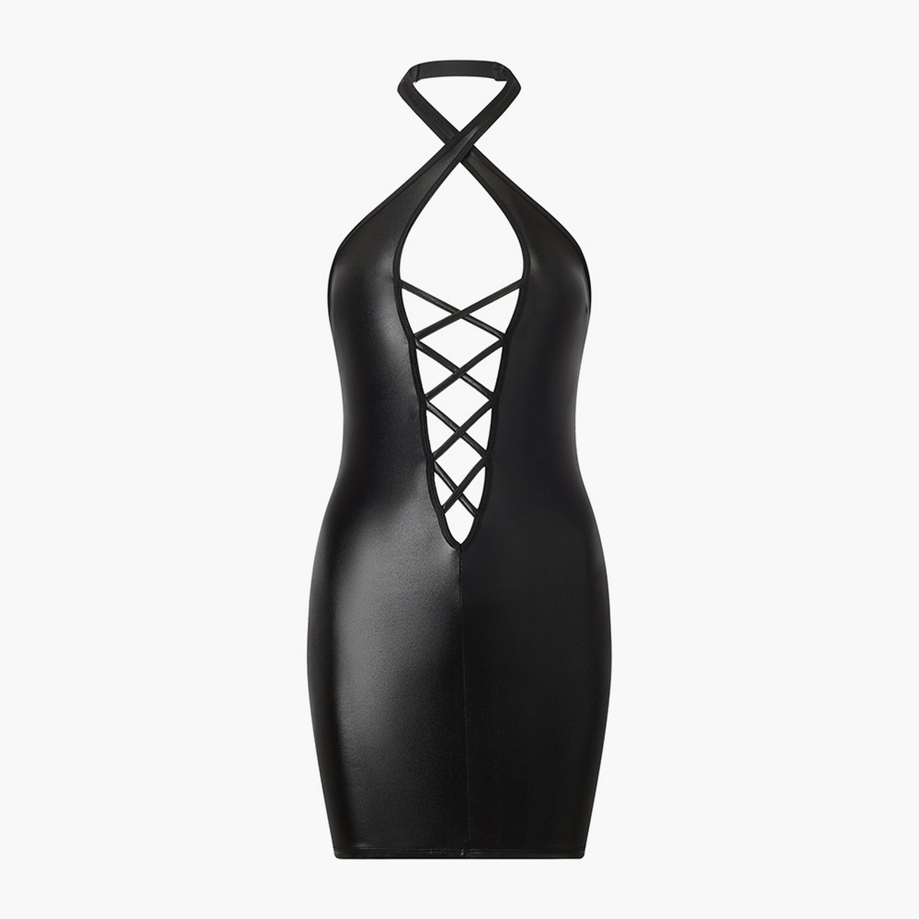 Ann Summers Shania Black Non-Wired Light Support Non-Padded Women's Dress-women-clothing-lingerie-babydollsandbodysuits-image-4