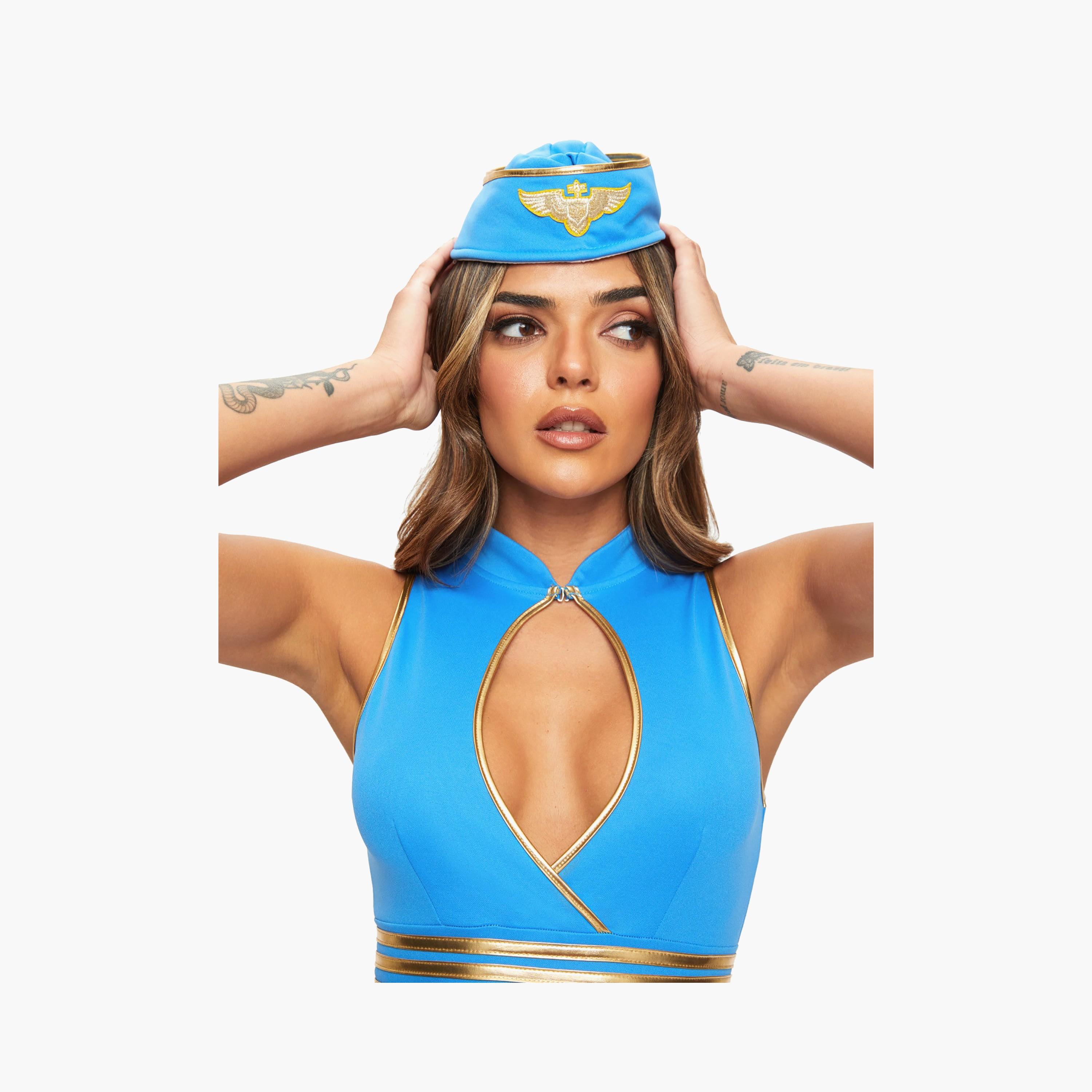 زي مضيفة طيران نسائي باللون الأزرق من آن سمرز-women-clothing-lingerie-babydollsandbodysuits-image-3