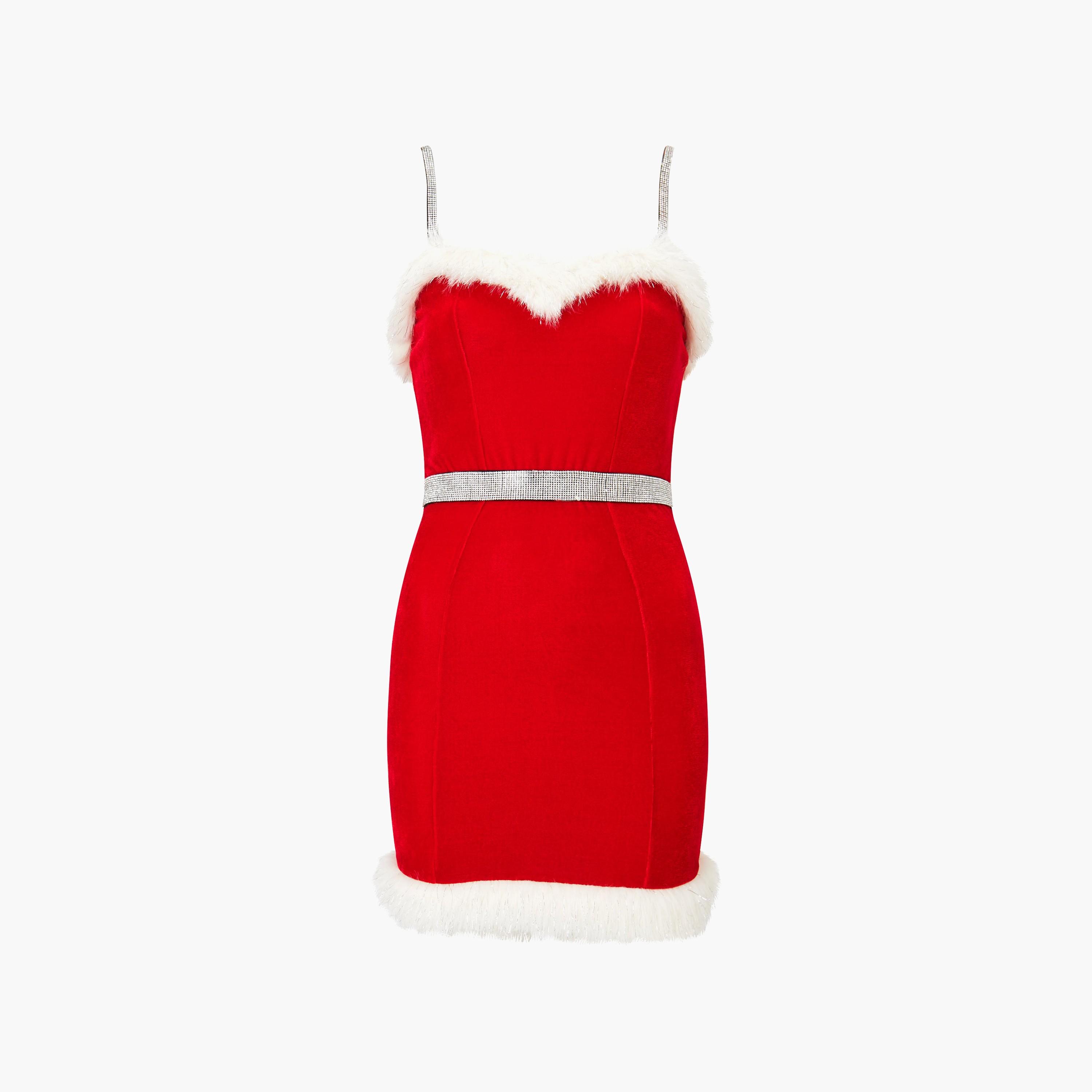 Ann Summers Santa Baby Red Faux Fur Women's Dress-women-clothing-lingerie-babydollsandbodysuits-image-4