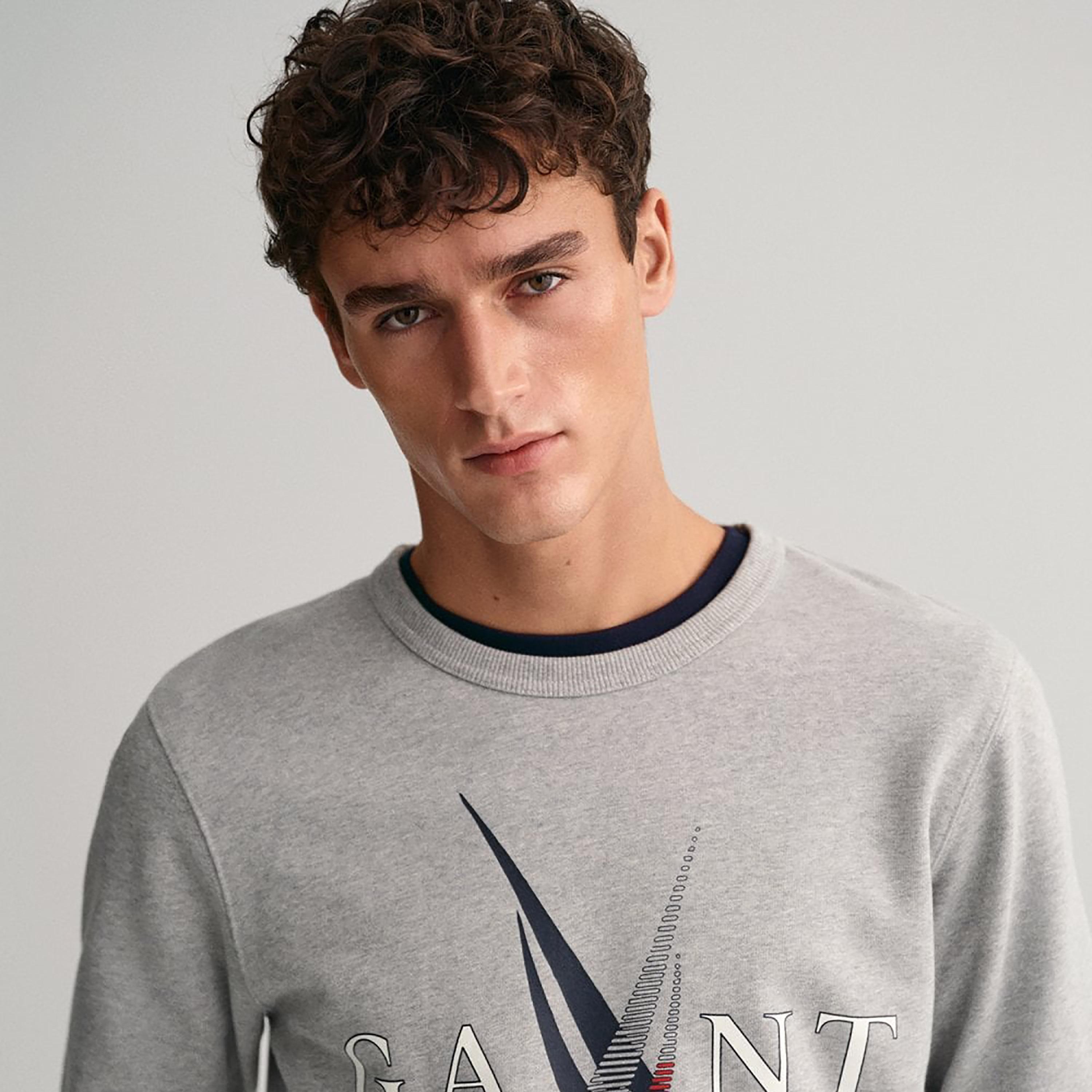 Gant Logo Print Crew Neck Sweatshirt-men-winterwear-hoodiesandsweatshirts-image-3