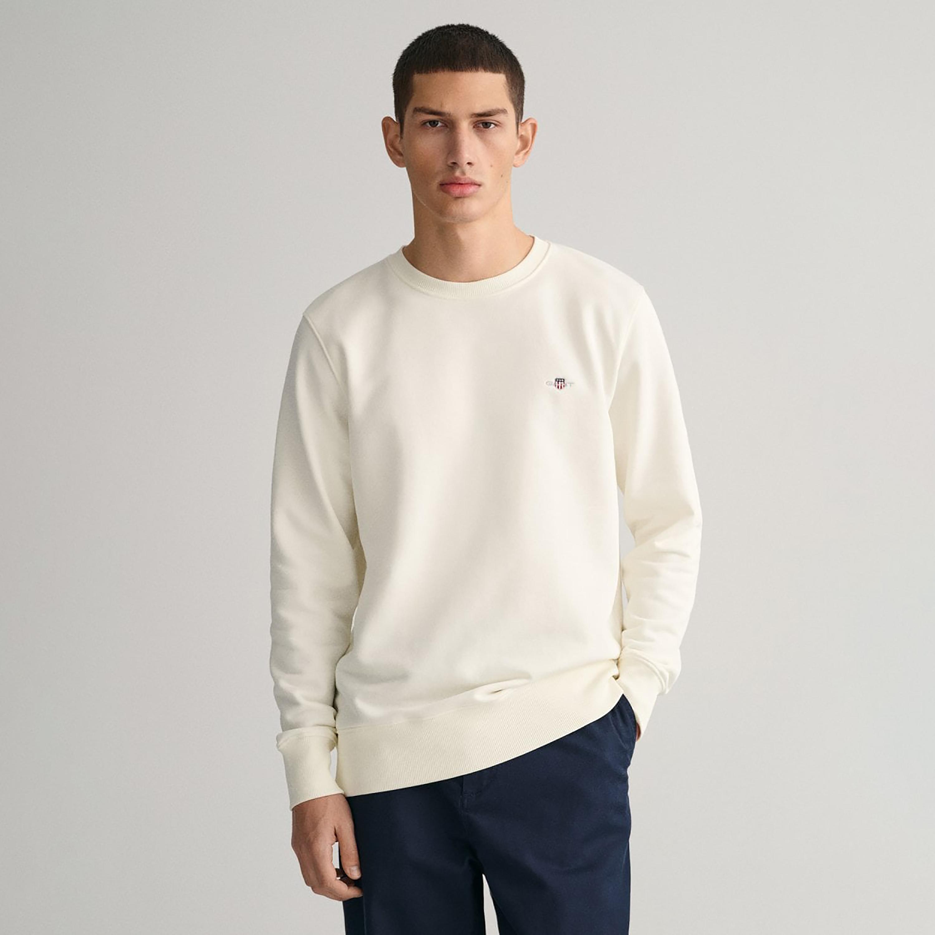 Gant Logo Detail Crew Neck Sweatshirt-men-winterwear-hoodiesandsweatshirts-image-1
