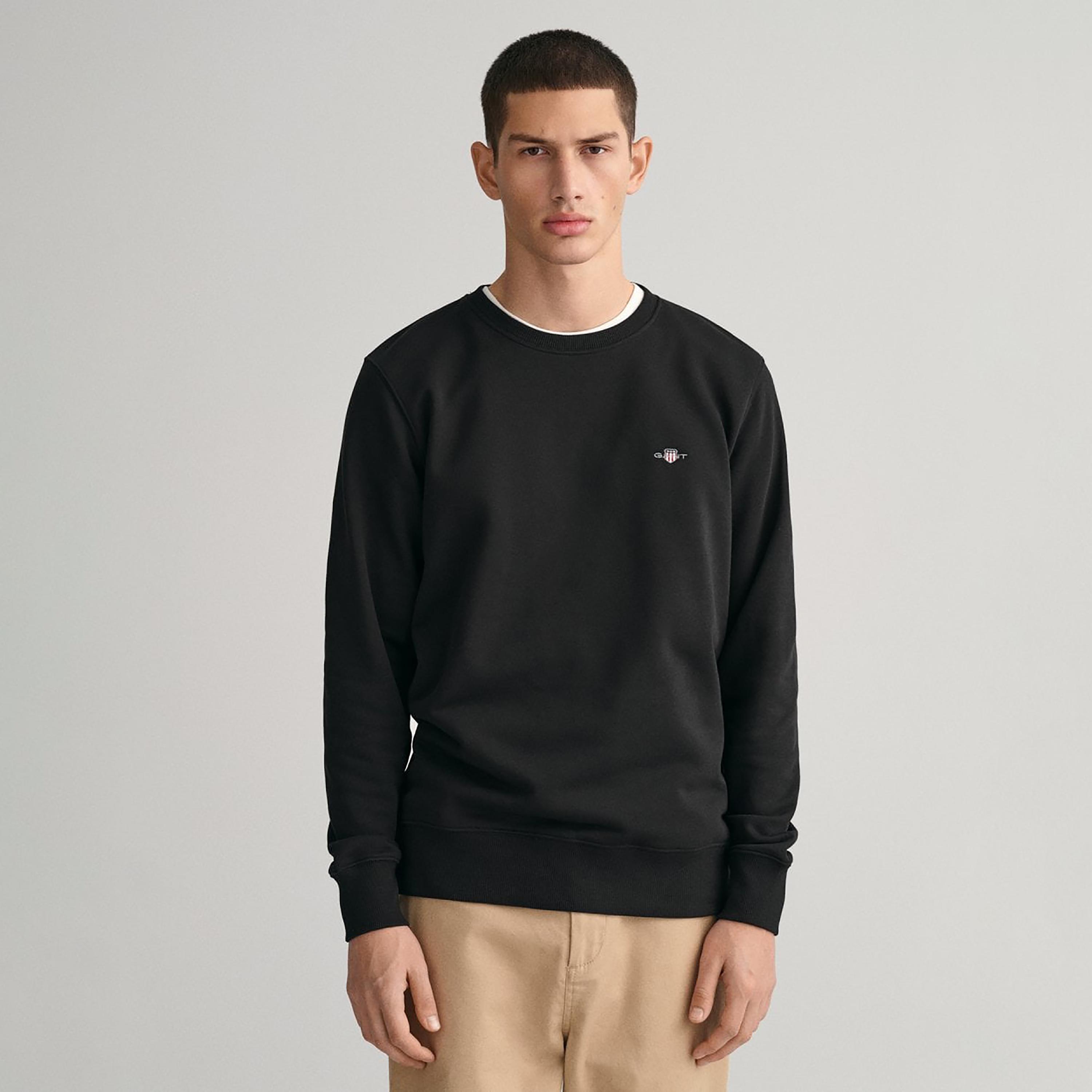 سويت شيرت من جانت لوجو التفاصيل مزين برقبة دائرية مزين-men-winterwear-hoodiesandsweatshirts-image-1