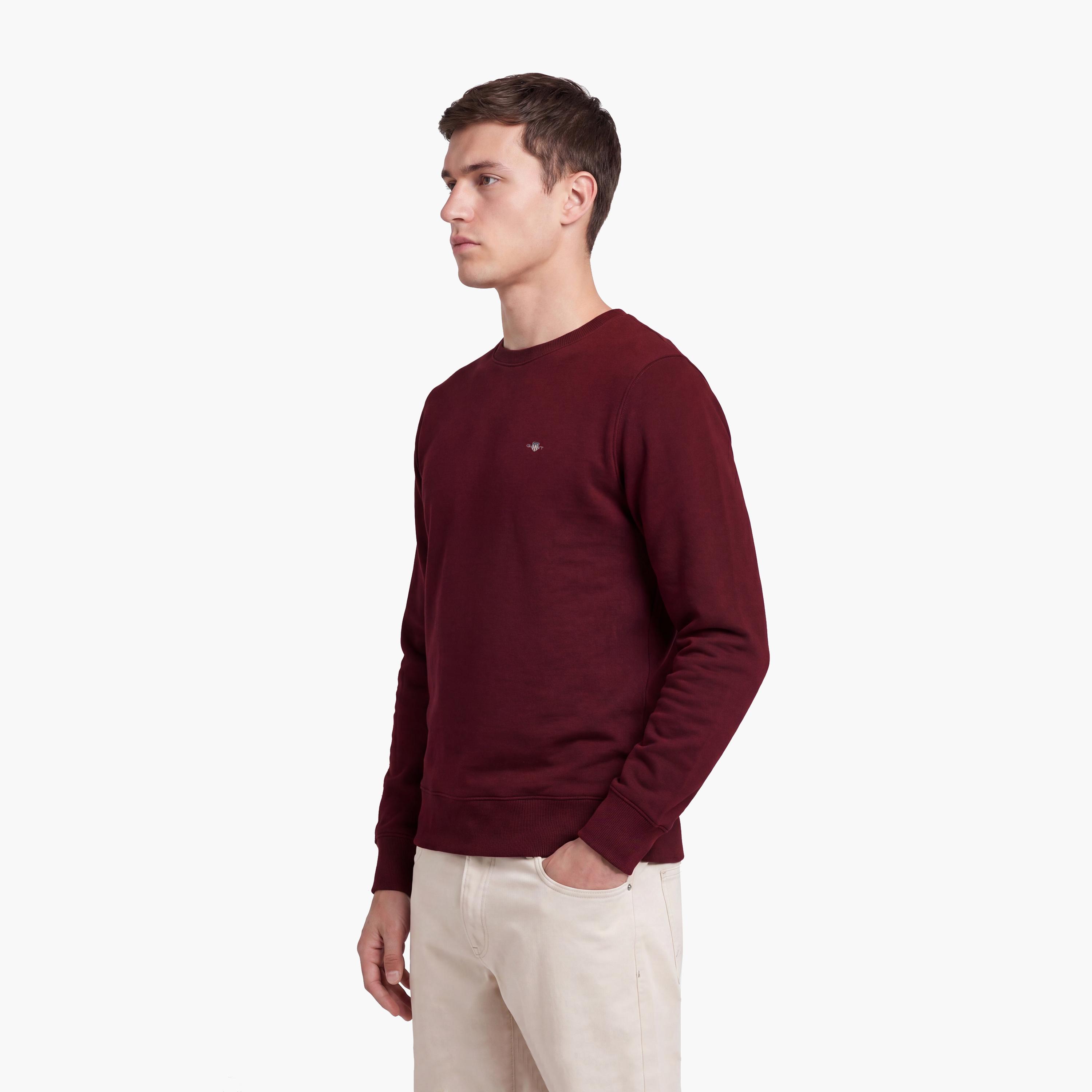 Gant Logo Detail Crew Neck Sweatshirt-men-winterwear-hoodiesandsweatshirts-image-3
