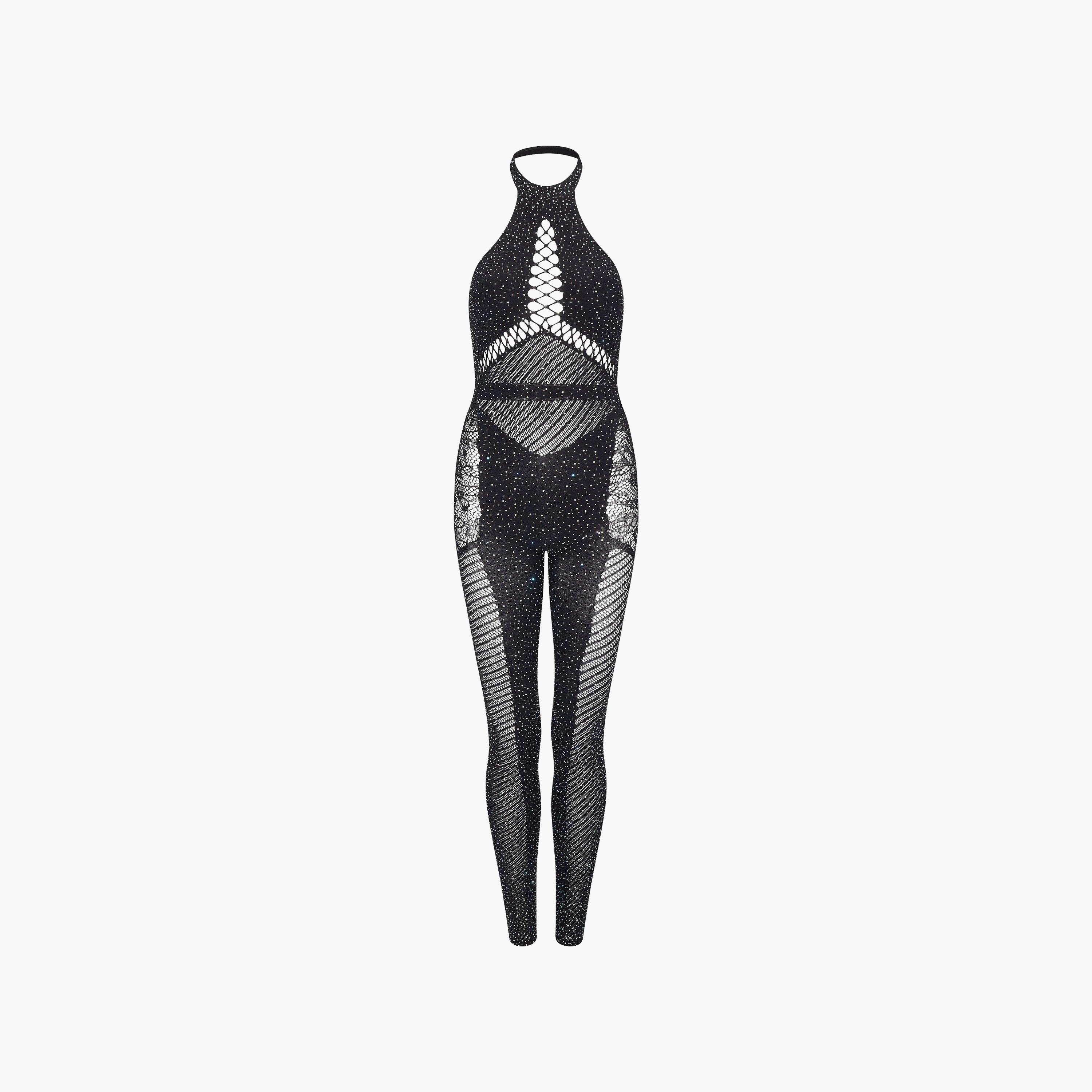 جامبسوت نسائي غير برباط وغير مبطن مزين باللون الأسود بيزلي من آن سمرز-women-clothing-lingerie-babydollsandbodysuits-image-4