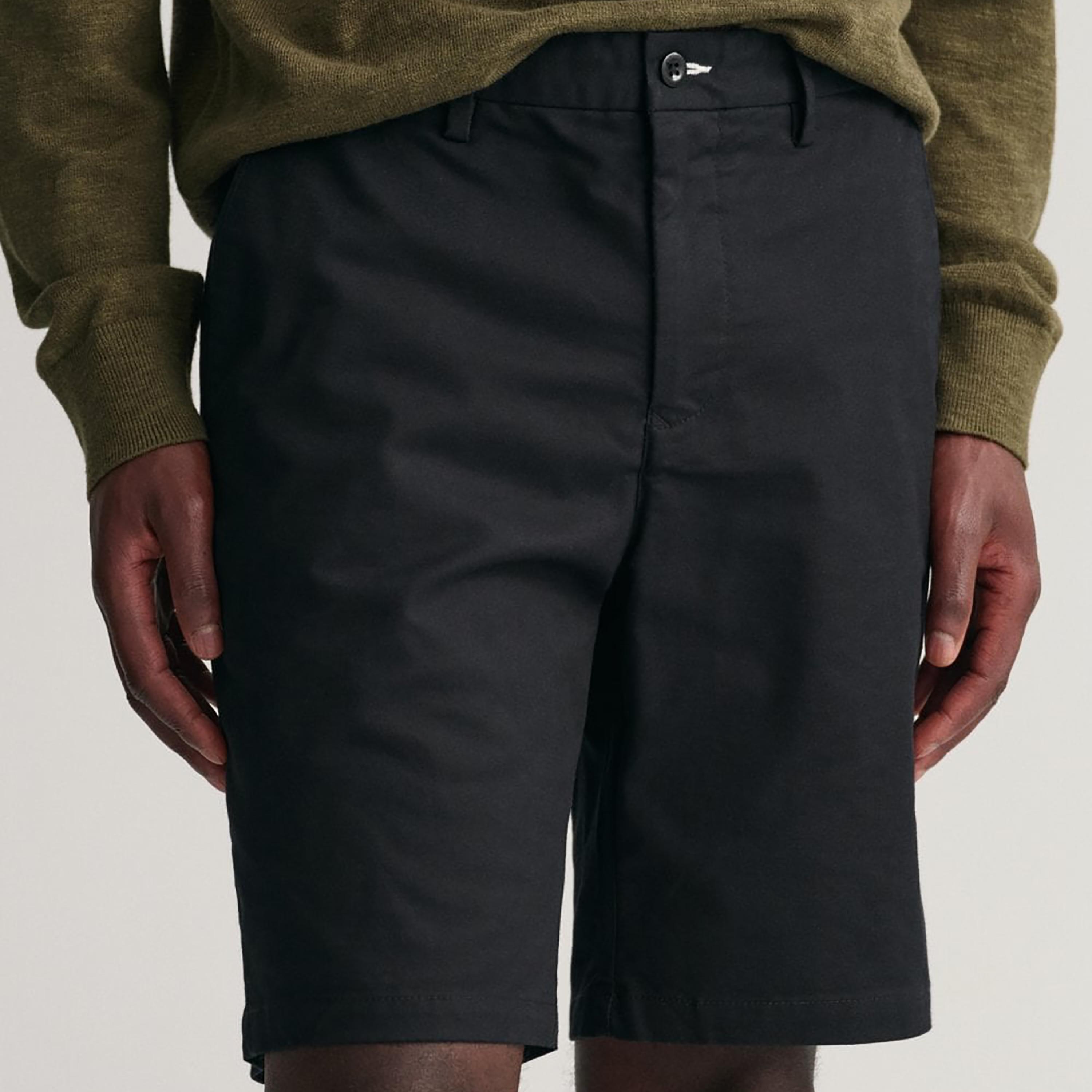 Gant Logo Detail Mid-Rise Buttoned Shorts-men-clothing-bottoms-shorts-image-3
