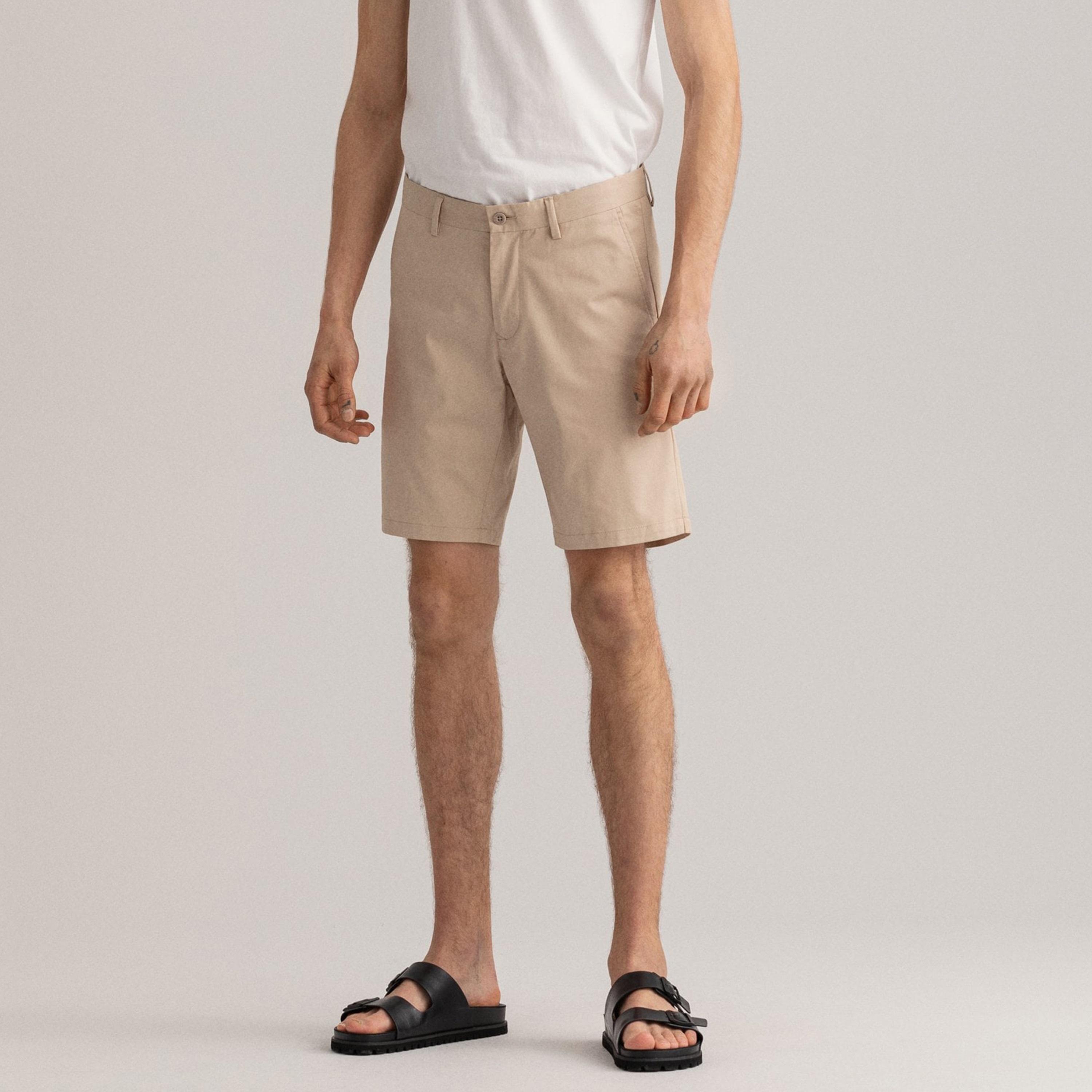 Gant Logo Detail Mid-Rise Buttoned Shorts-men-clothing-bottoms-shorts-image-1