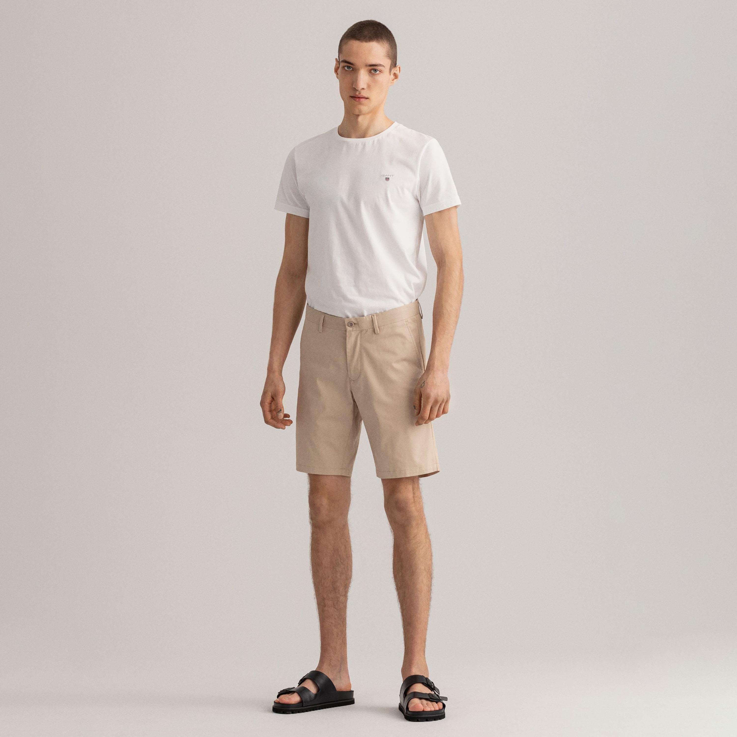 Gant Logo Detail Mid-Rise Buttoned Shorts-men-clothing-bottoms-shorts-image-2