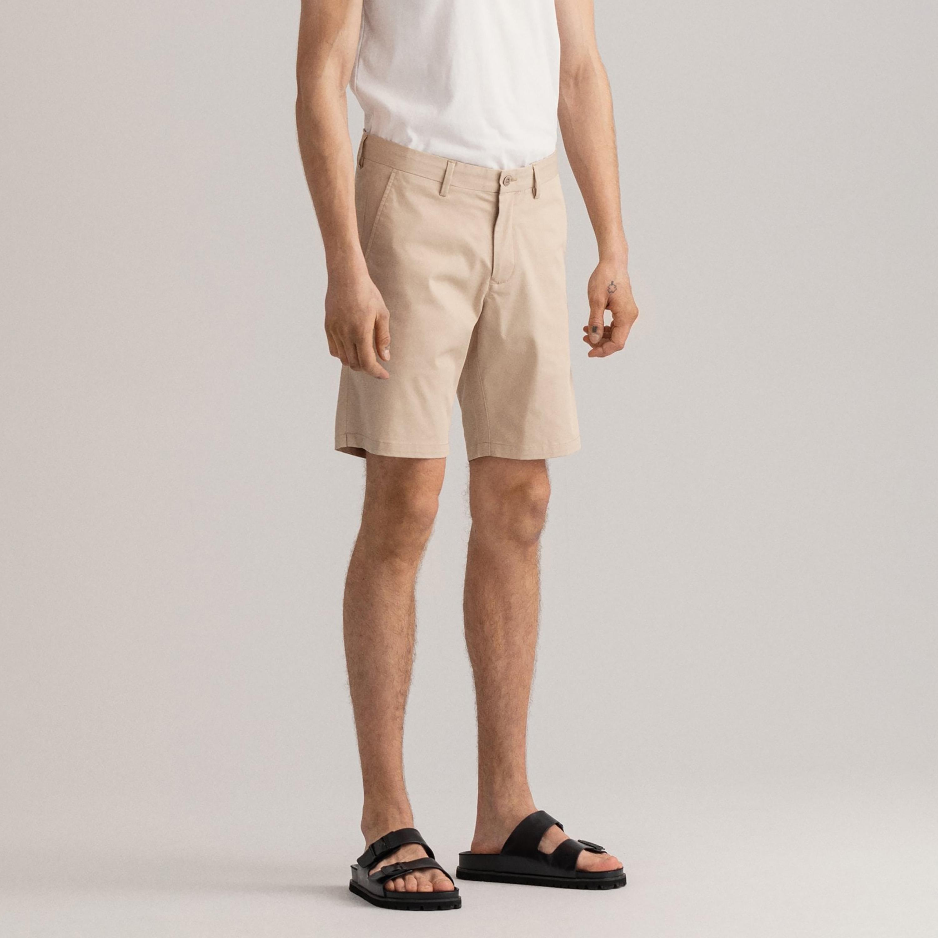 Gant Logo Detail Mid-Rise Buttoned Shorts-men-clothing-bottoms-shorts-image-3