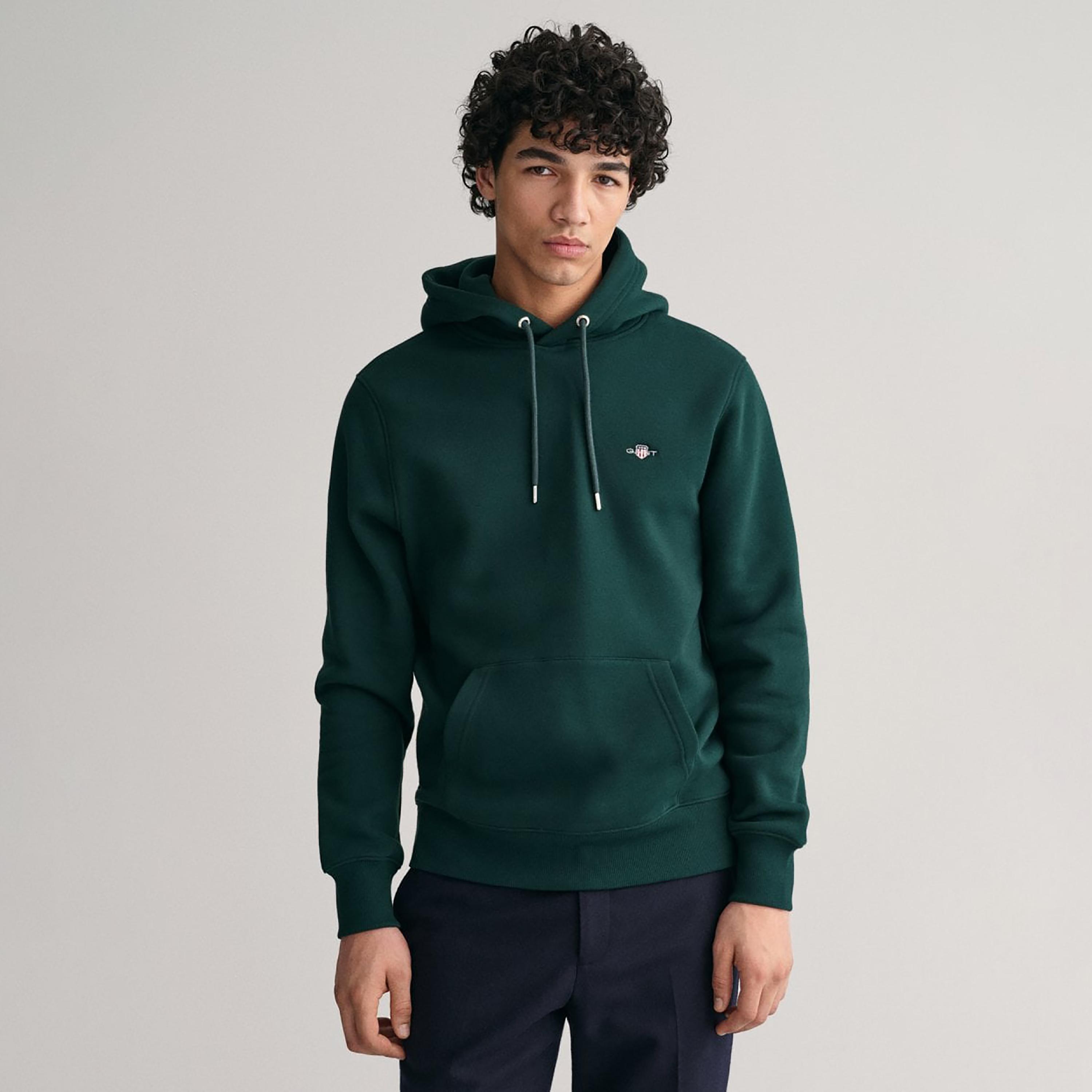 Gant Logo Detail Hoodie with Kangaroo Pocket-men-winterwear-hoodiesandsweatshirts-image-1