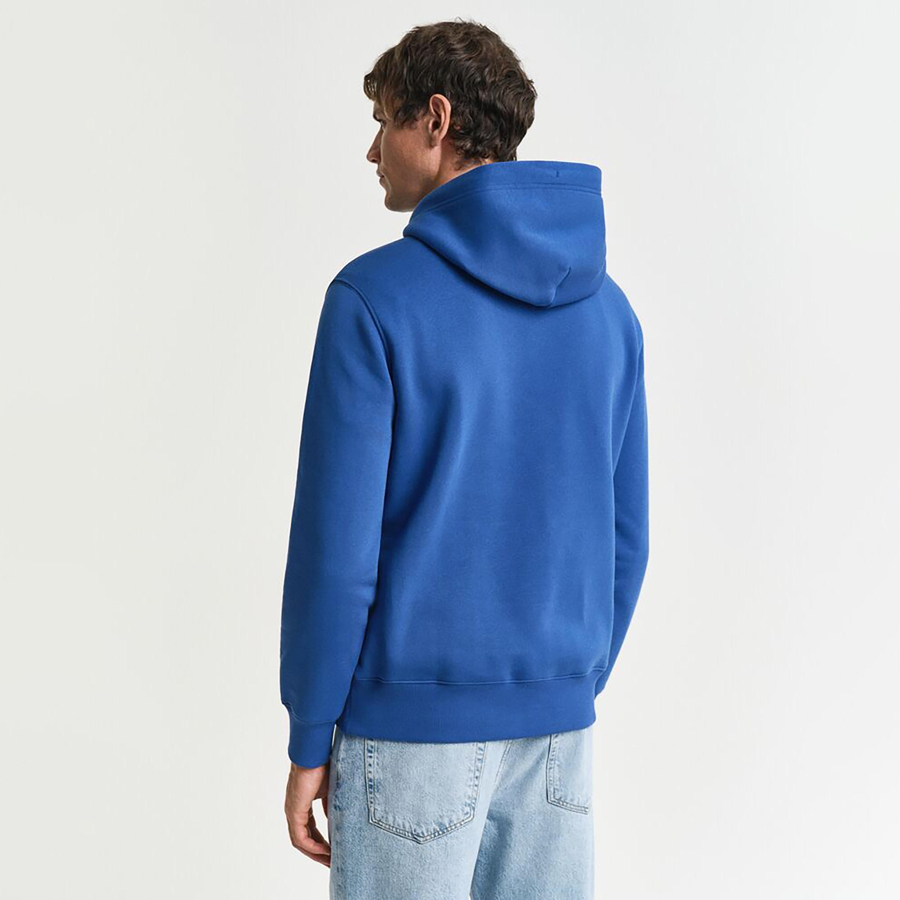 Gant Plain Hooded Neck Long Sleeves Men's Sweatshirt-men-winterwear-hoodiesandsweatshirts-image-4