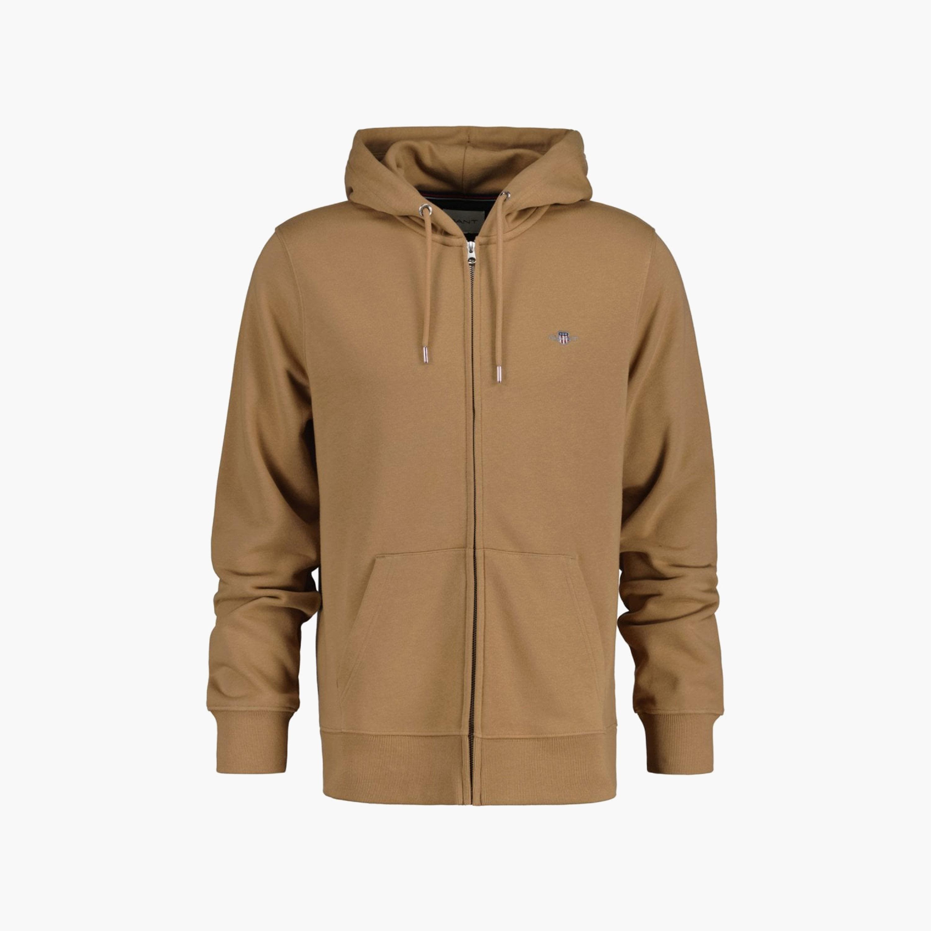 Gant Logo Detail Zip Through Hoodie with Split Pocket-men-winterwear-hoodiesandsweatshirts-image-1