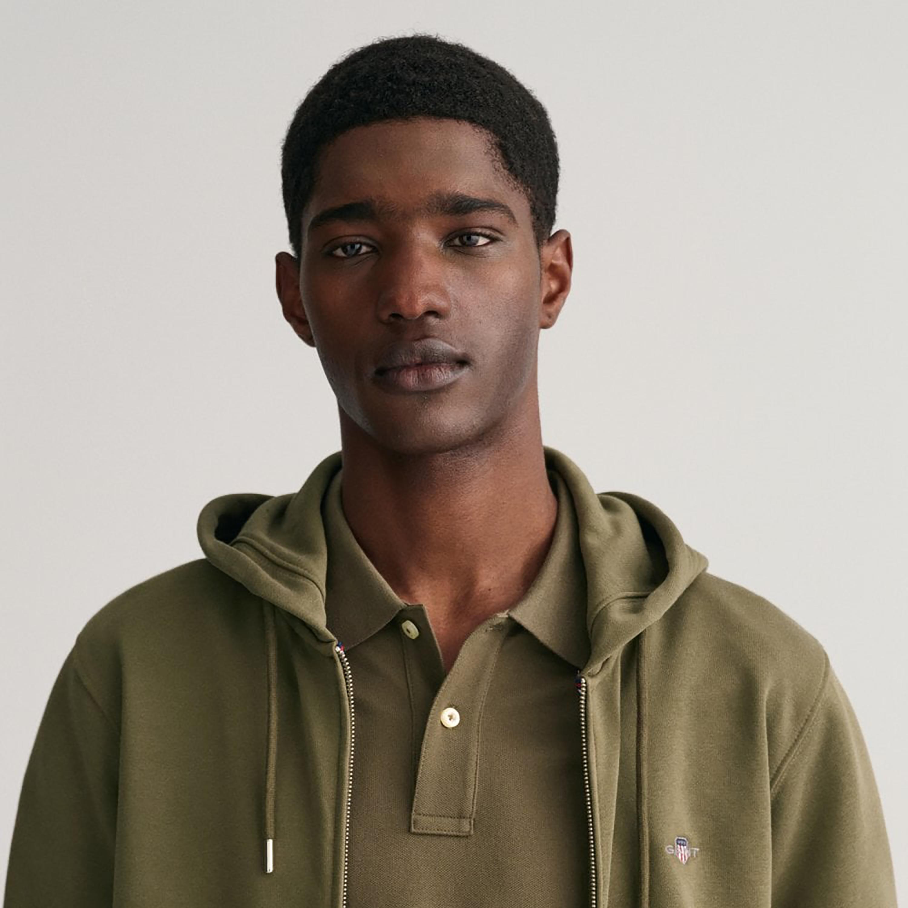 Gant Logo Detail Zip Through Hoodie with Split Pocket-men-winterwear-hoodiesandsweatshirts-image-3
