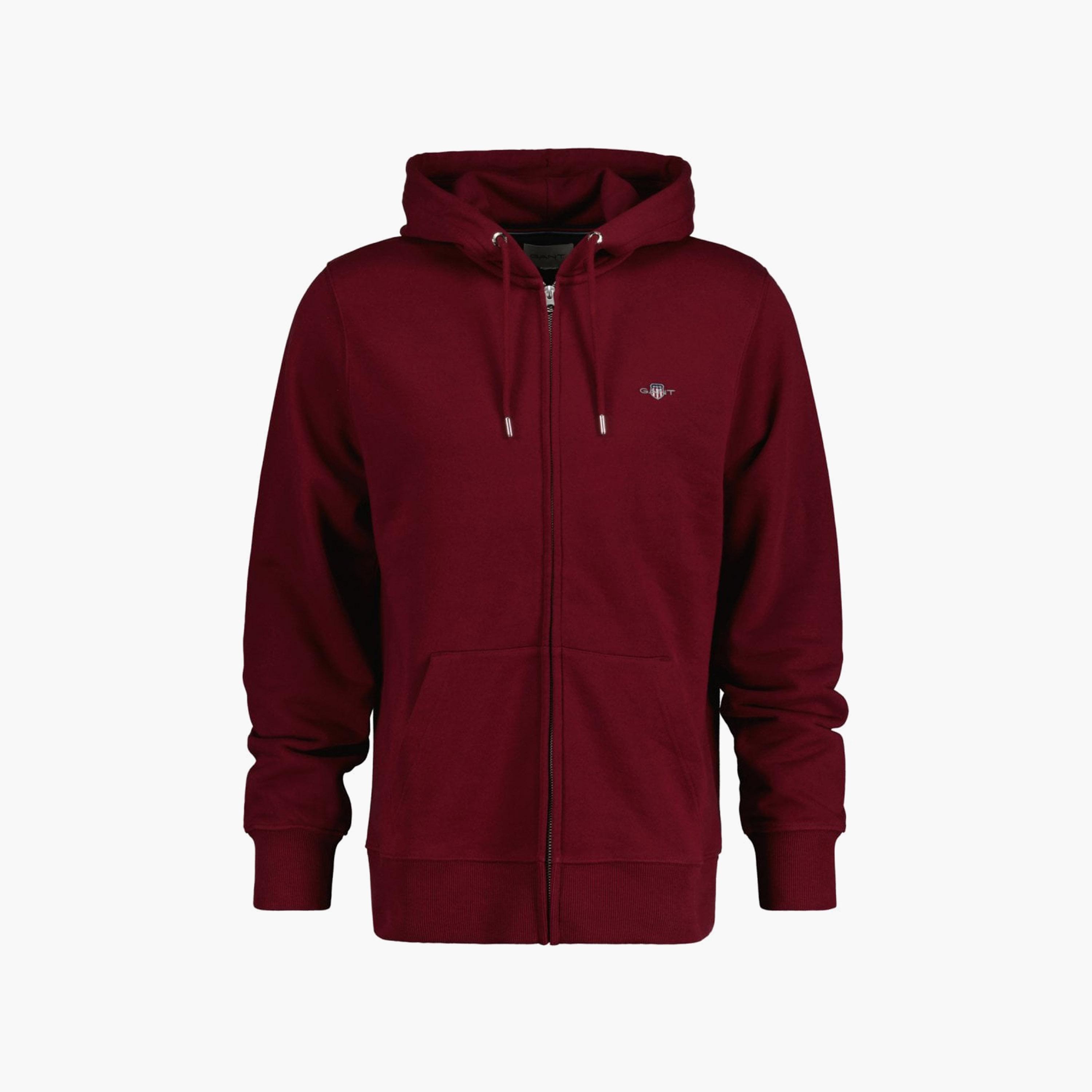Gant Logo Detail Zip Through Hoodie with Split Pocket-men-winterwear-hoodiesandsweatshirts-image-1