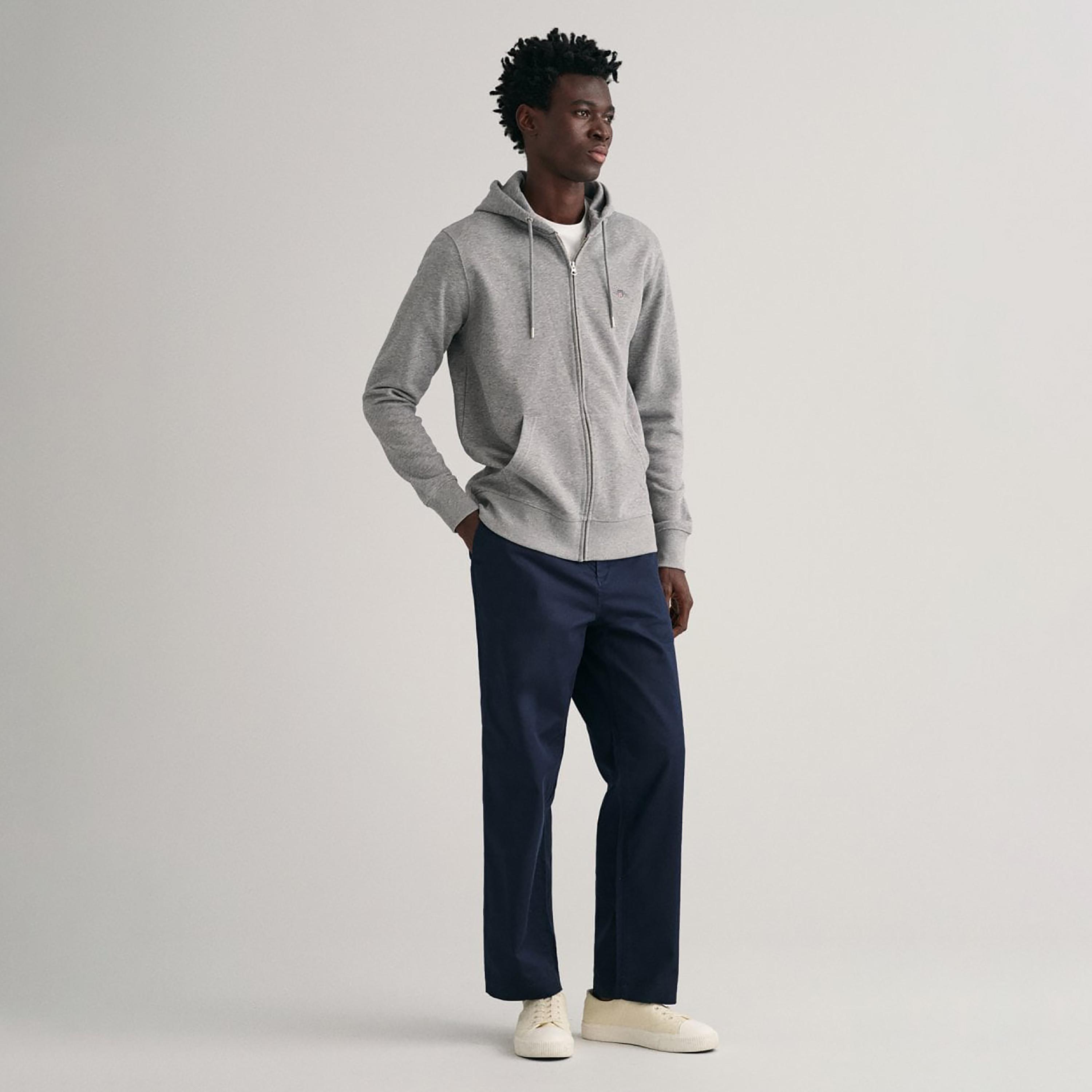 Gant Logo Detail Zip Through Hoodie with Split Pocket-men-winterwear-hoodiesandsweatshirts-image-2