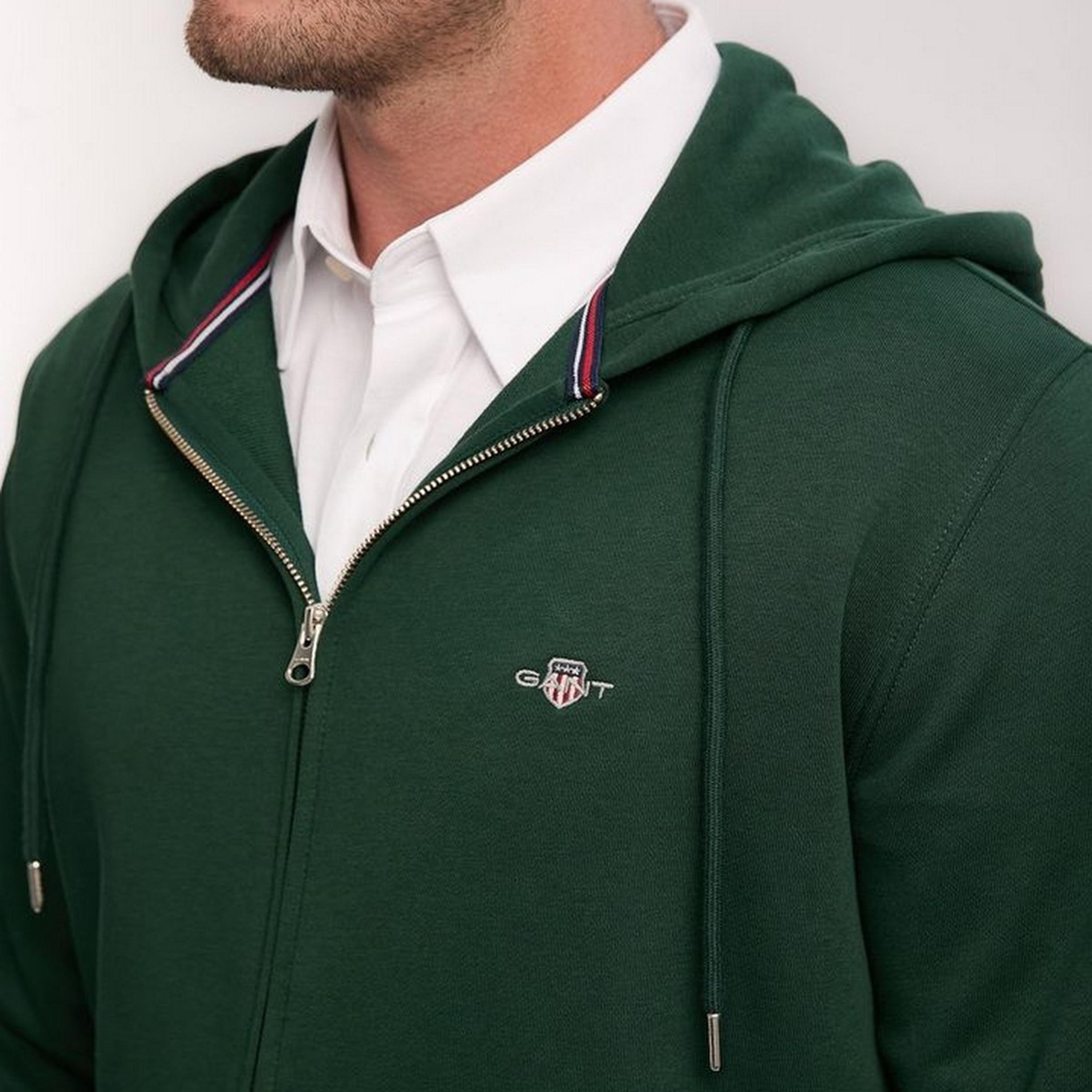 هودي رجالي سادة بأكمام طويلة وسحاب كامل من غانت-men-winterwear-hoodiesandsweatshirts-image-3