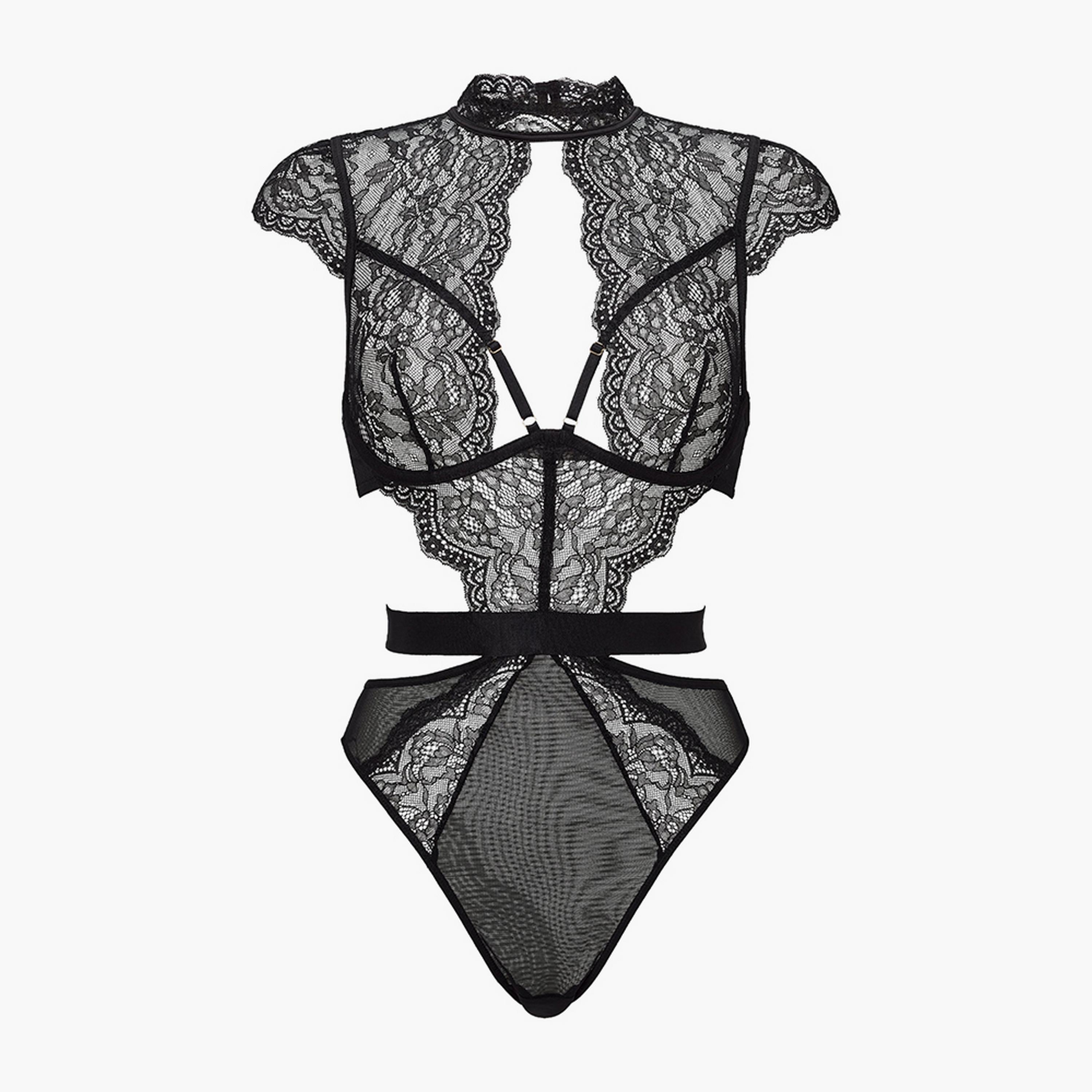 Ann Summers Zalia Black Non-Wired Non-Padded Women's Bodysuit-women-clothing-lingerie-babydollsandbodysuits-image-4