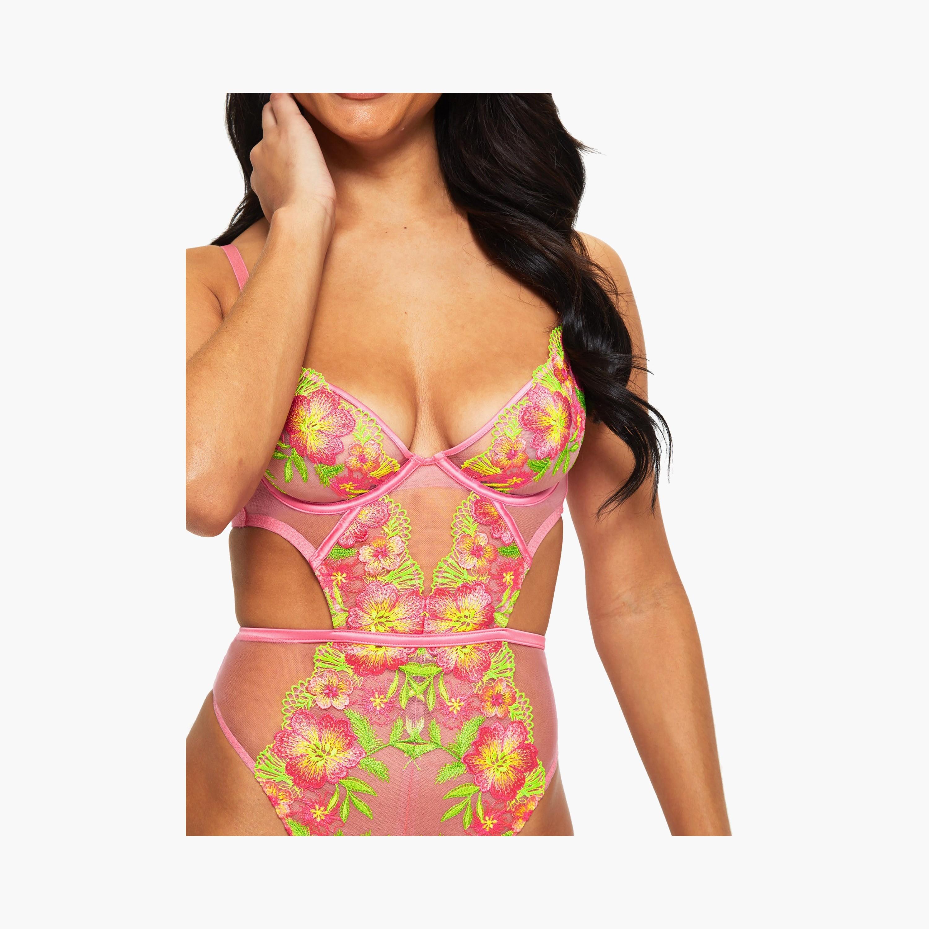 بودي سوت نسائي غير مبطن بنقشة الزهور متعددة الألوان سمر بريز من آن سمرز-women-clothing-lingerie-babydollsandbodysuits-image-2