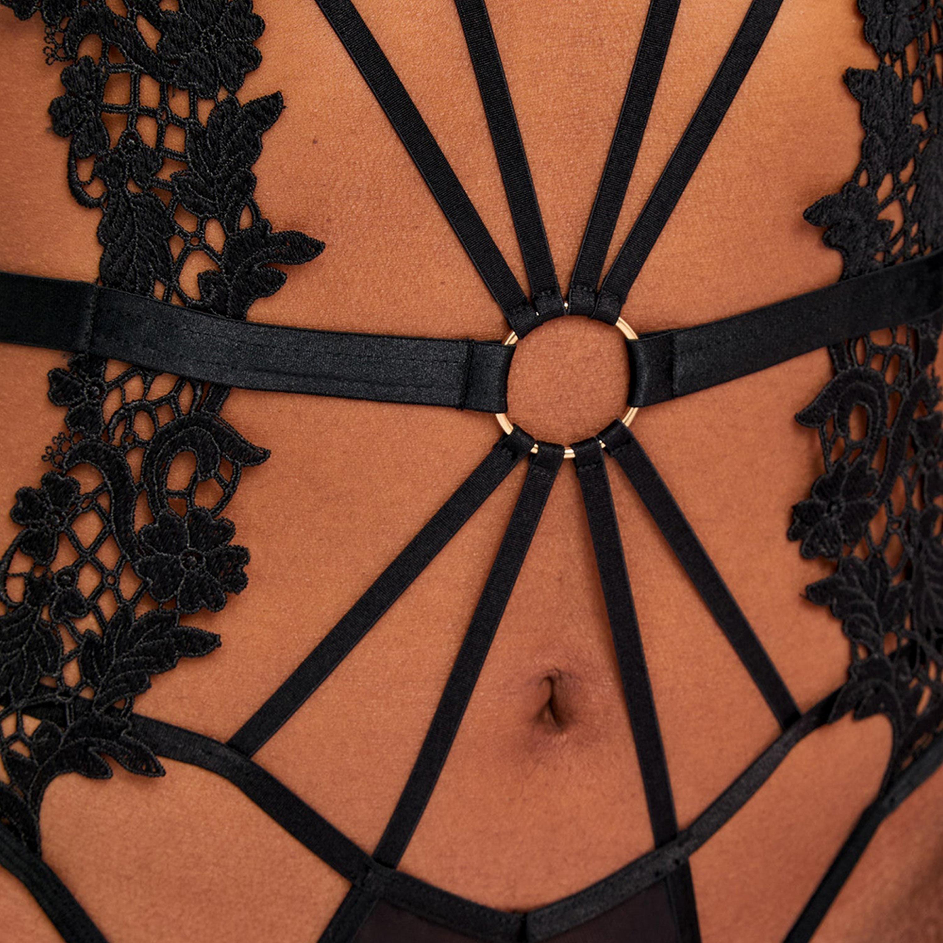 Ann Summers Evening Desire Black Wired Non-Padded Women's Bodysuit-women-clothing-lingerie-babydollsandbodysuits-image-2