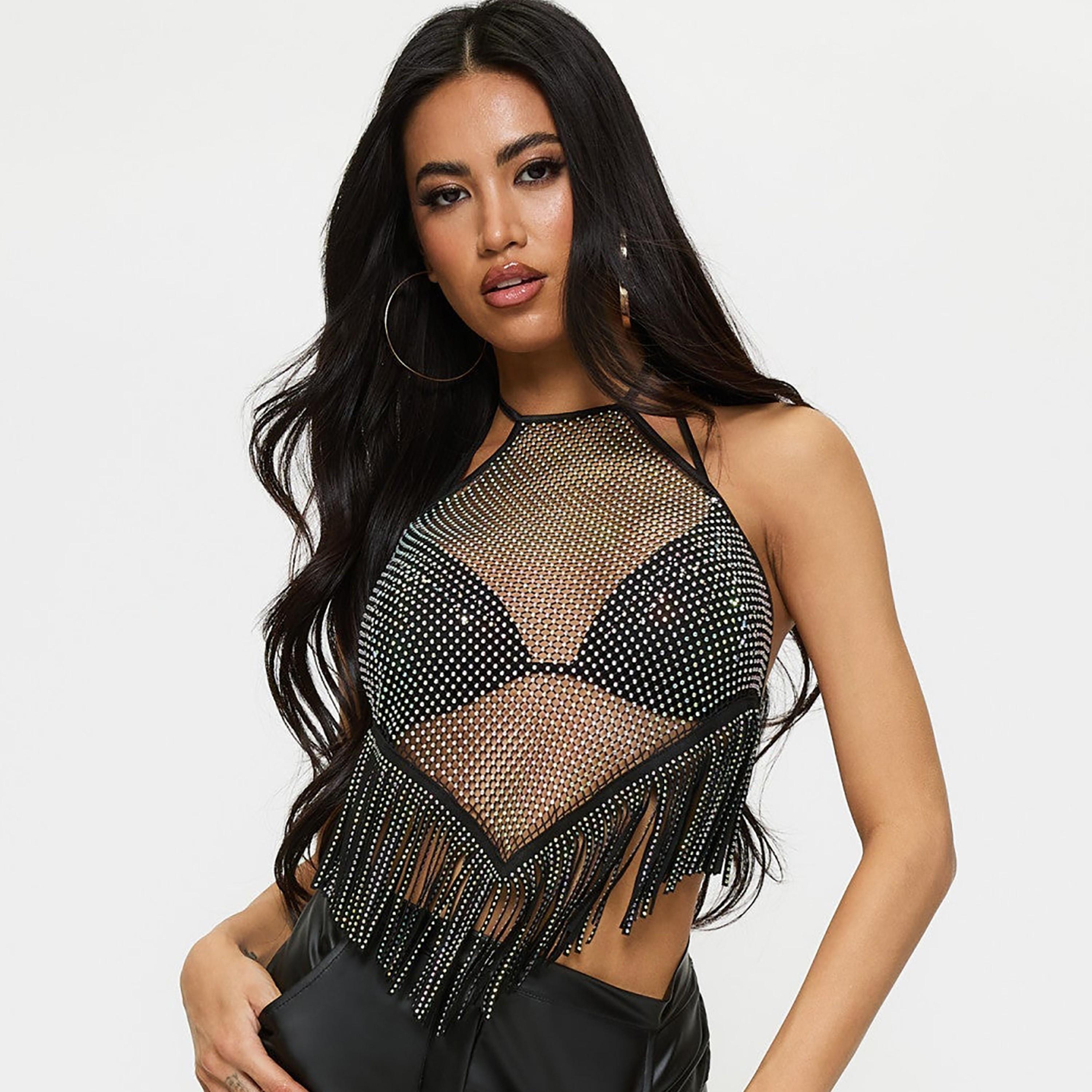 توب ميريسا نسائي غير برباط وغير مبطن مزين باللون الأسود من آن سمرز-women-clothing-lingerie-corsets-image-1