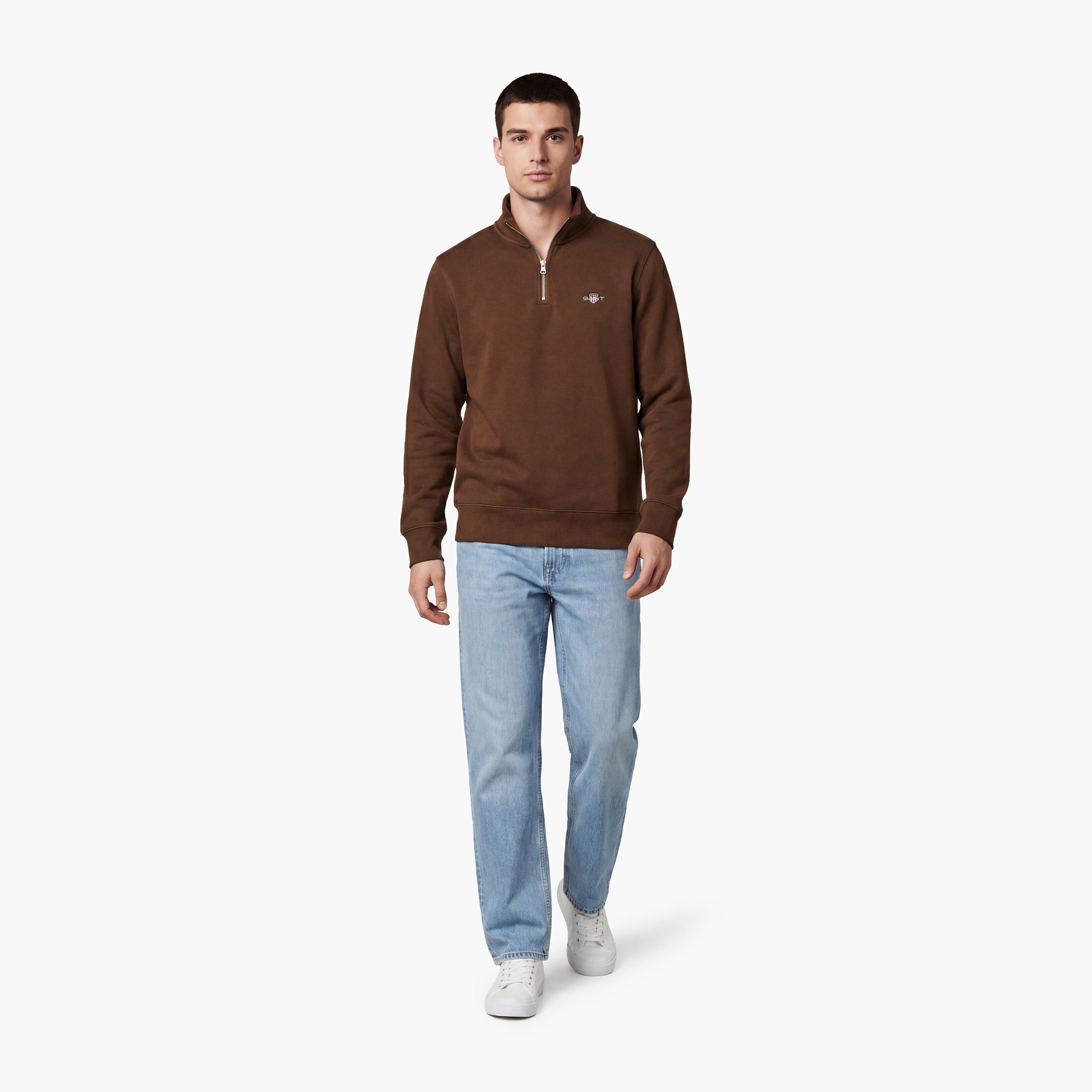 سويت شيرت رجالي سادة برقبة عالية وأكمام طويلة من جانت-men-winterwear-hoodiesandsweatshirts-image-2