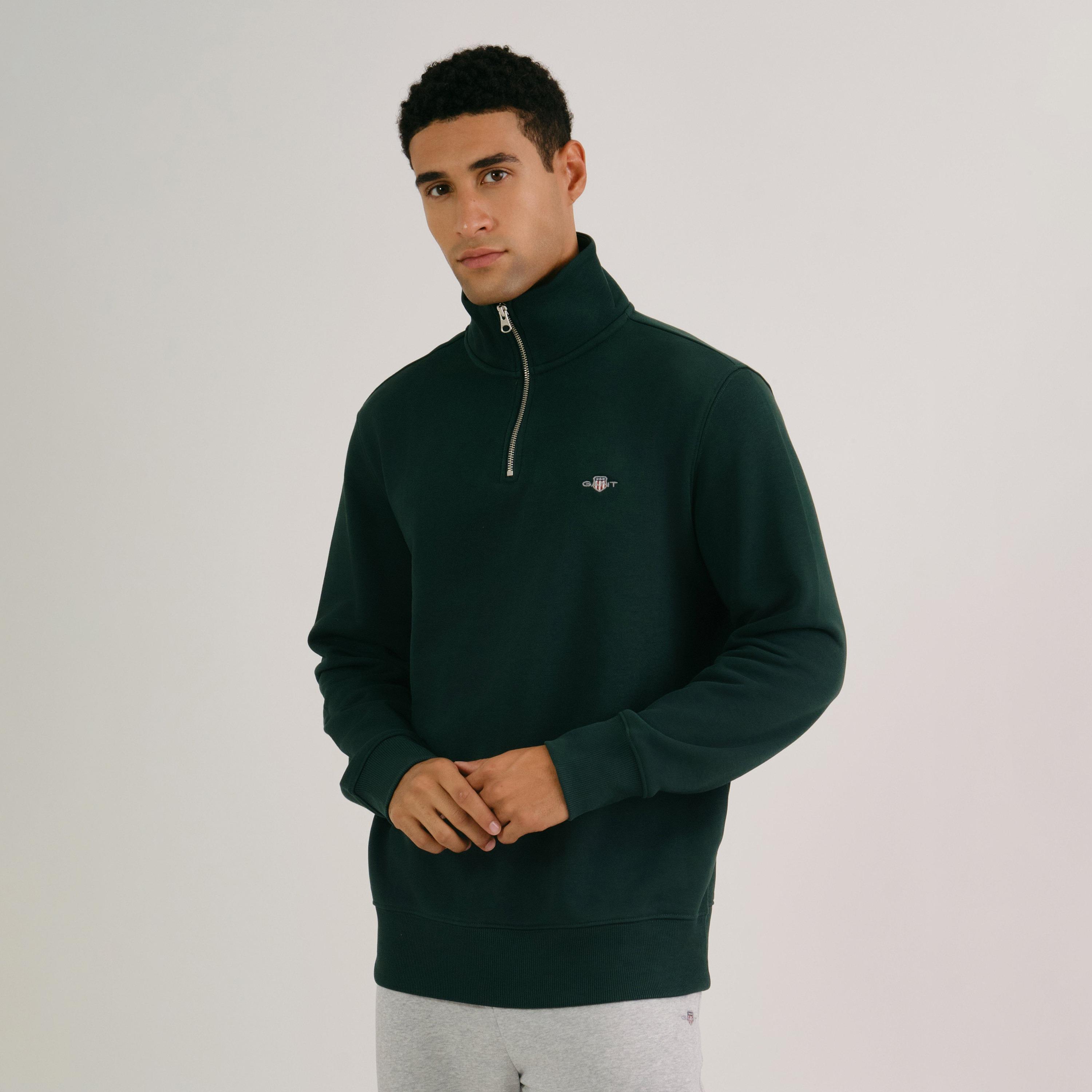Gant Plain High Neck Long Sleeves Men's Sweatshirt-men-winterwear-hoodiesandsweatshirts-image-1