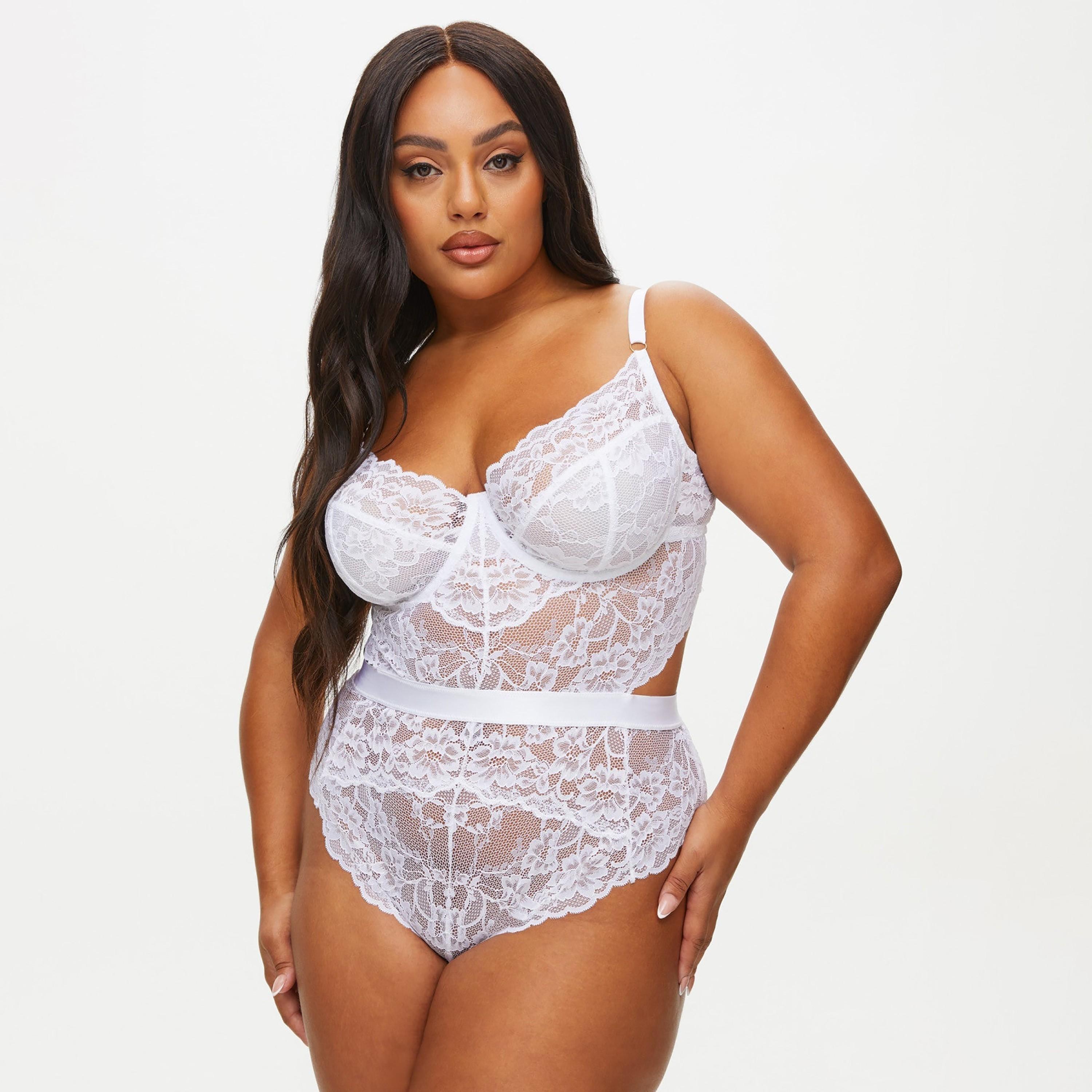 Ann Summers Hold Me Tight White Lace Wired Non-Padded Women's Bodysuit-women-clothing-lingerie-babydollsandbodysuits-image-3