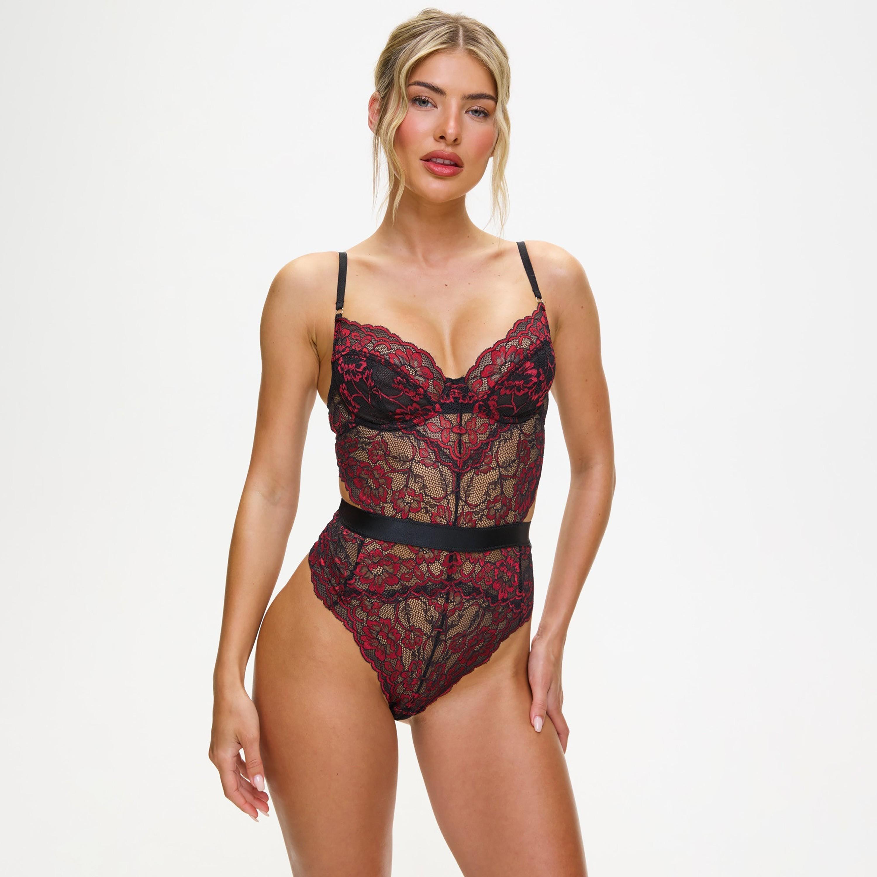 Ann Summers Hold Me Tight Black Lace Wired Non-Padded Women's Bodysuit-women-clothing-lingerie-babydollsandbodysuits-image-1