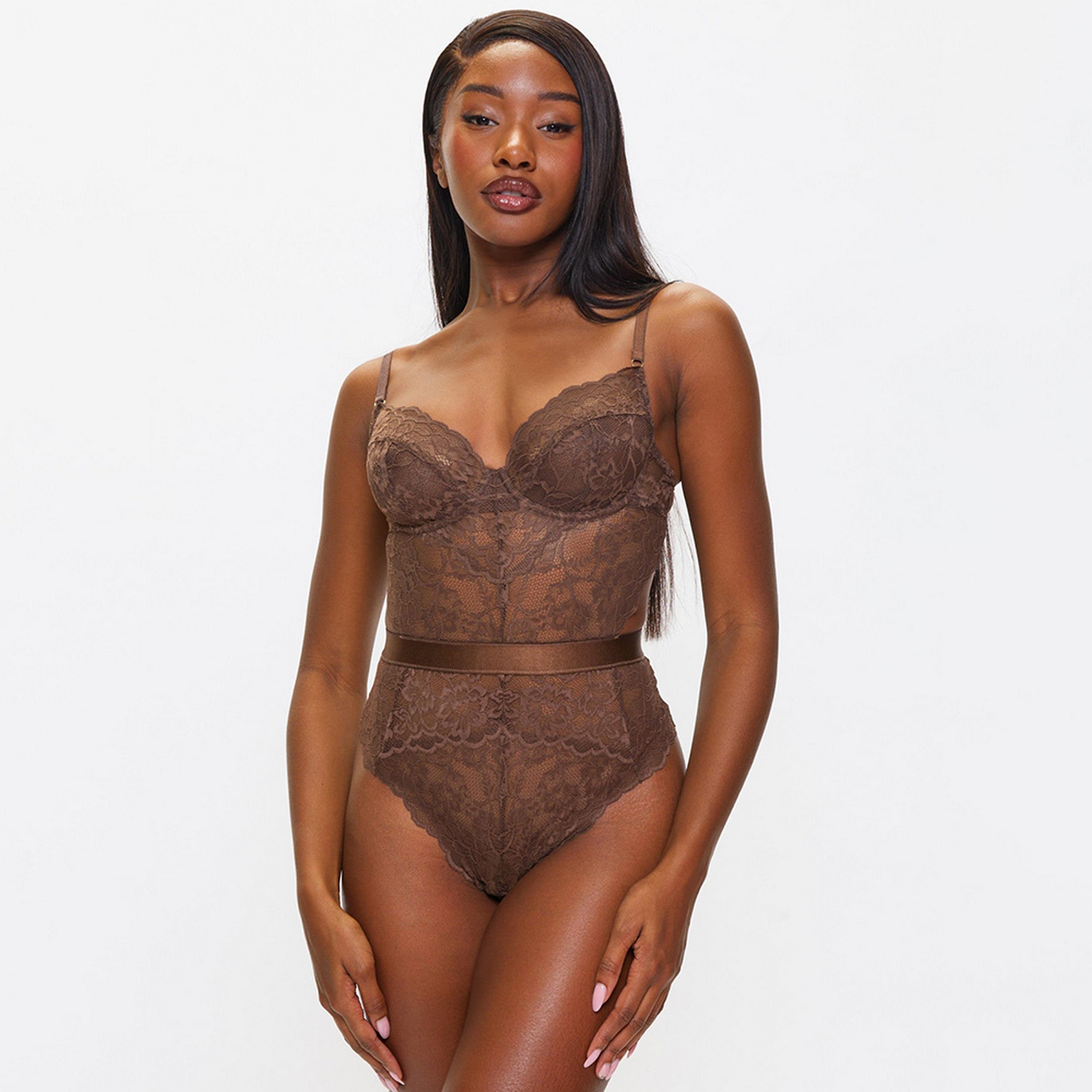 Ann Summers Hold Me Tight Brown Wired Non-Padded Women's Bodysuit-women-clothing-lingerie-babydollsandbodysuits-image-1