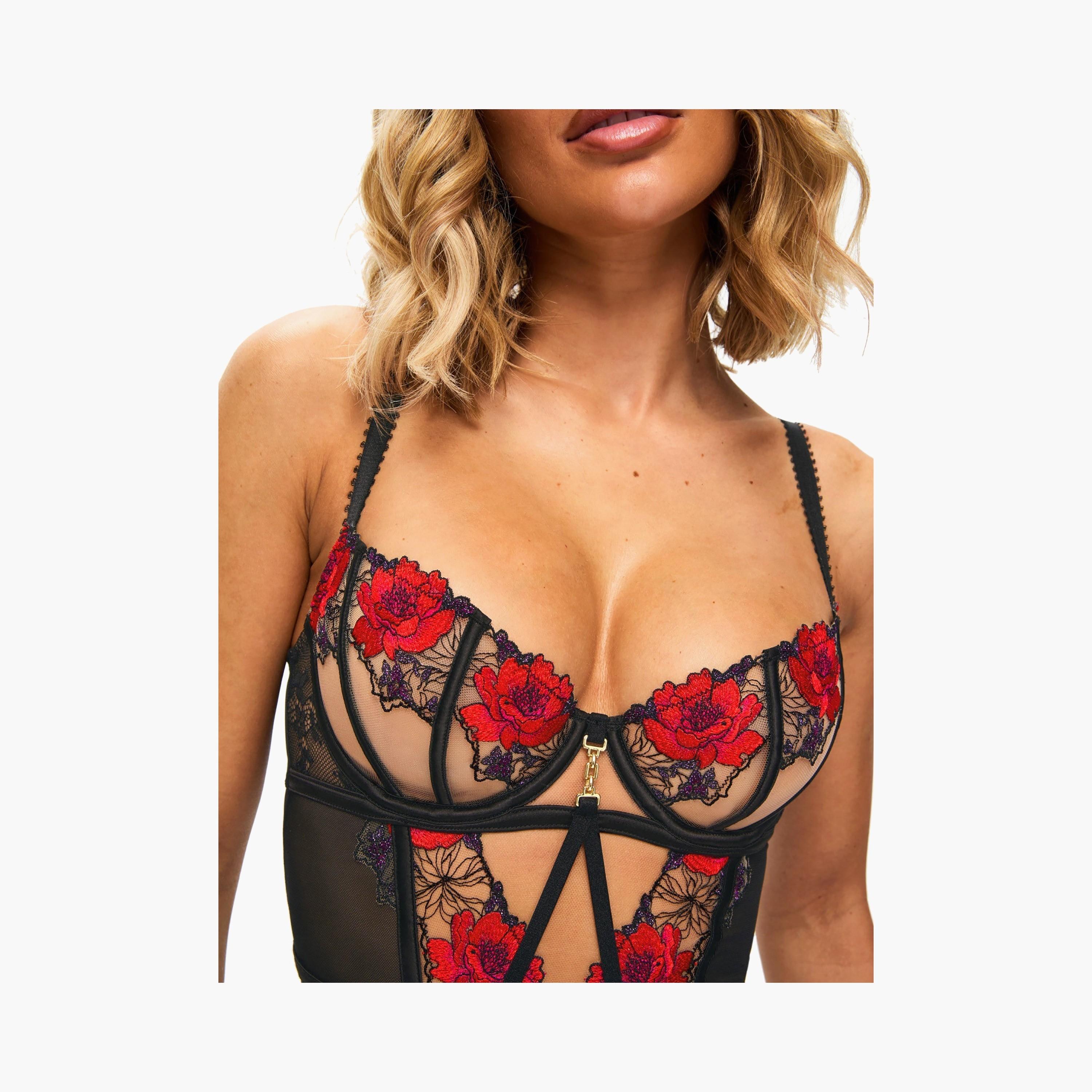 Ann Summers Multicolour Caged Rose Wired Women's Babydoll-women-clothing-lingerie-babydollsandbodysuits-image-2