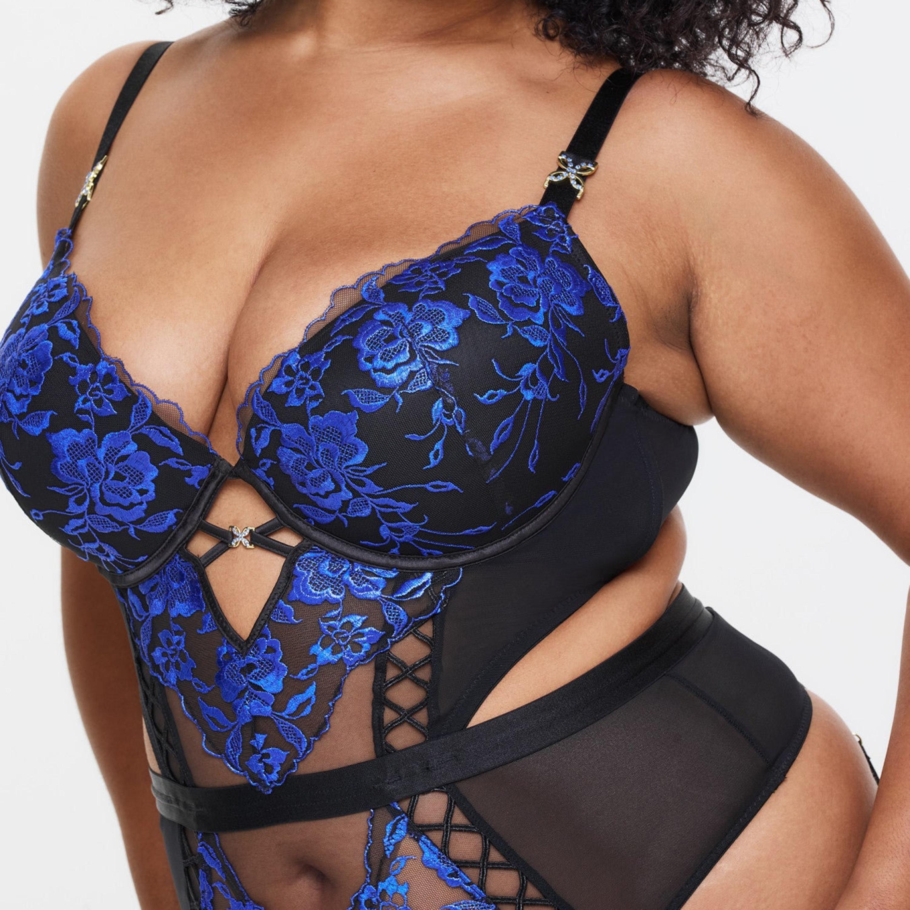Ann Summers Endless Attraction Black Embroidered Wired Medium Support Padded Women's Bodysuit-women-clothing-lingerie-babydollsandbodysuits-image-4