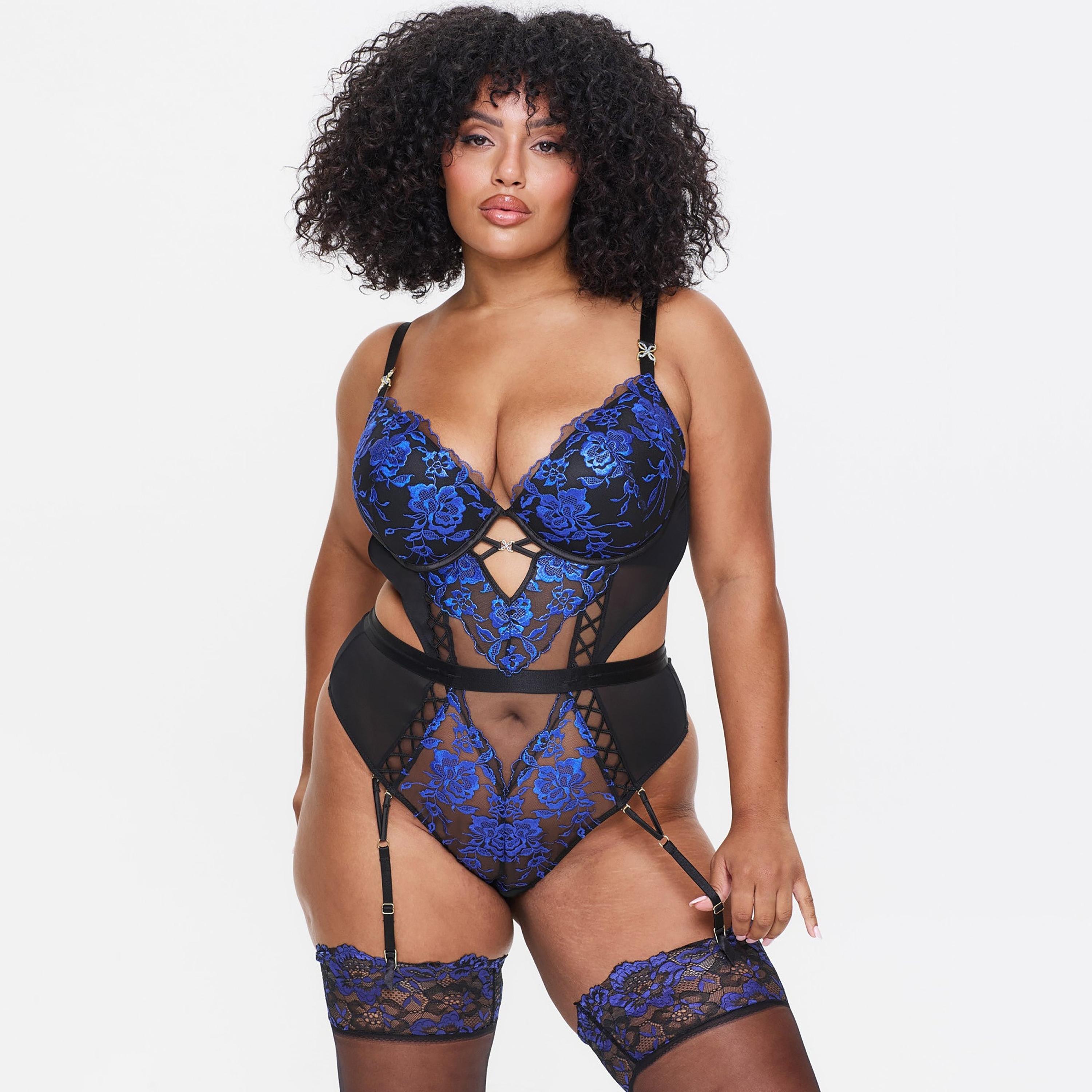 Ann Summers Endless Attraction Black Embroidered Wired Medium Support Padded Women's Bodysuit-women-clothing-lingerie-babydollsandbodysuits-image-5