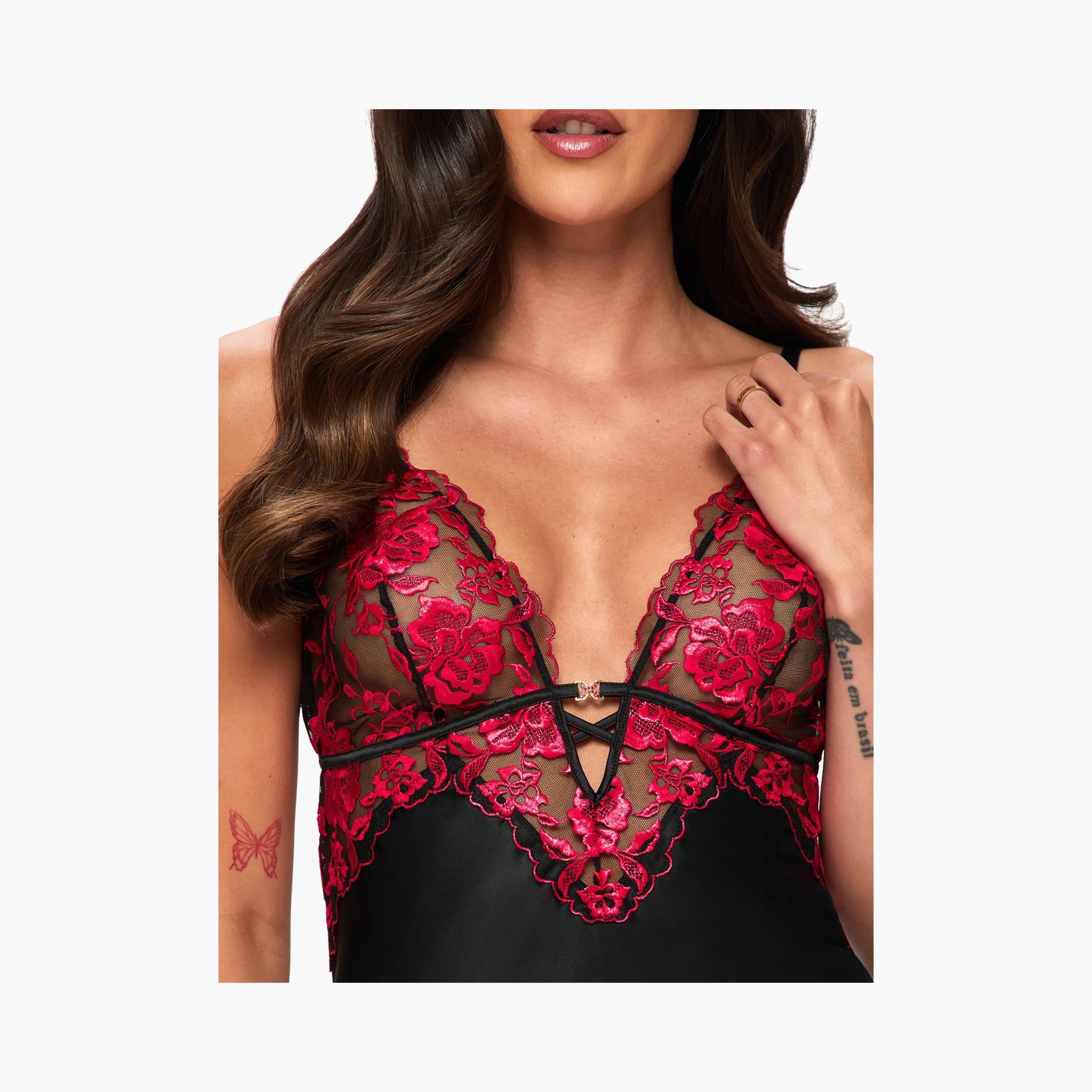 Ann Summers Floral Shoulder Straps Women's Sleeveless Chemise-women-clothing-nightwear-nighties-image-6