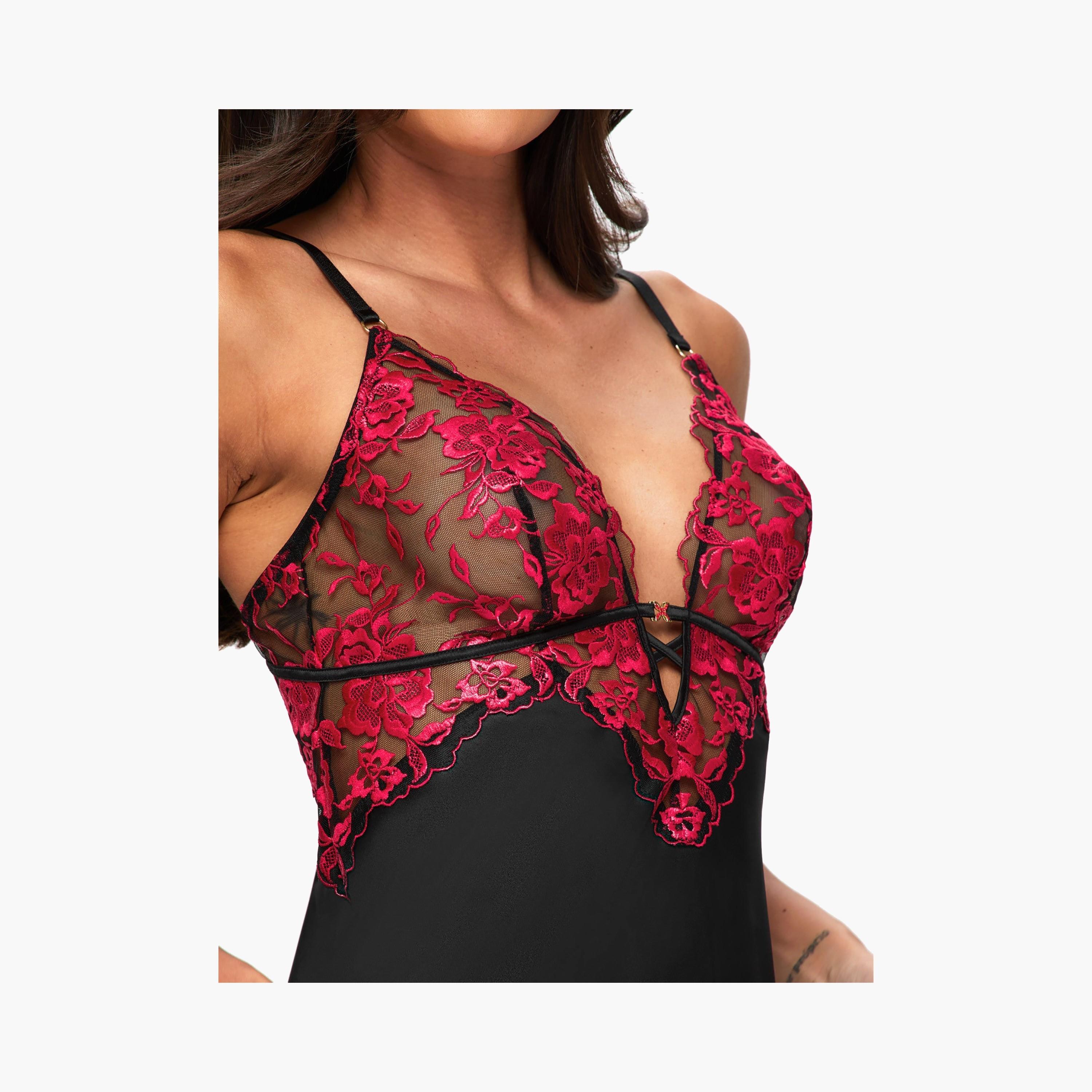 Ann Summers Floral Shoulder Straps Women's Sleeveless Chemise-women-clothing-nightwear-nighties-image-7
