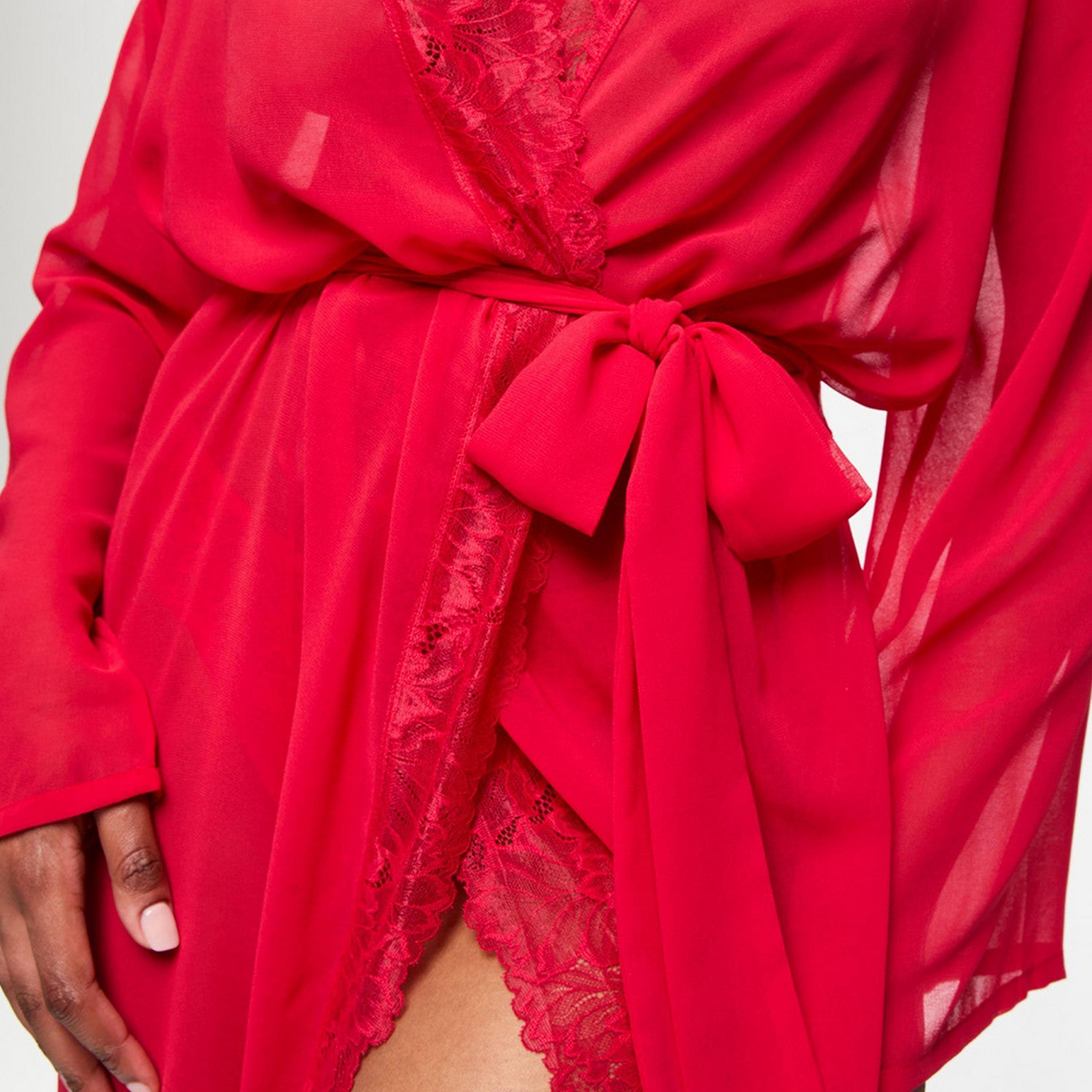 روب نسائي دانتيل بأكمام طويلة من آن سمرز-women-clothing-nightwear-robes-image-7