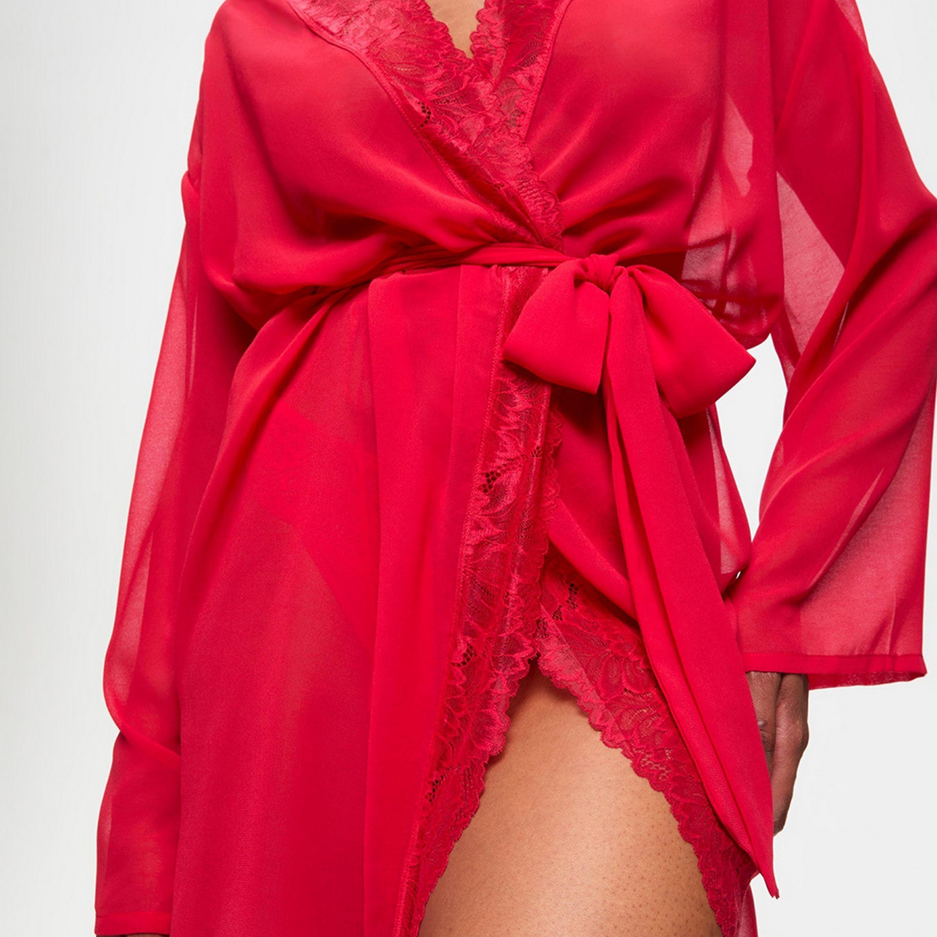 روب نسائي دانتيل بأكمام طويلة من آن سمرز-women-clothing-nightwear-robes-image-8