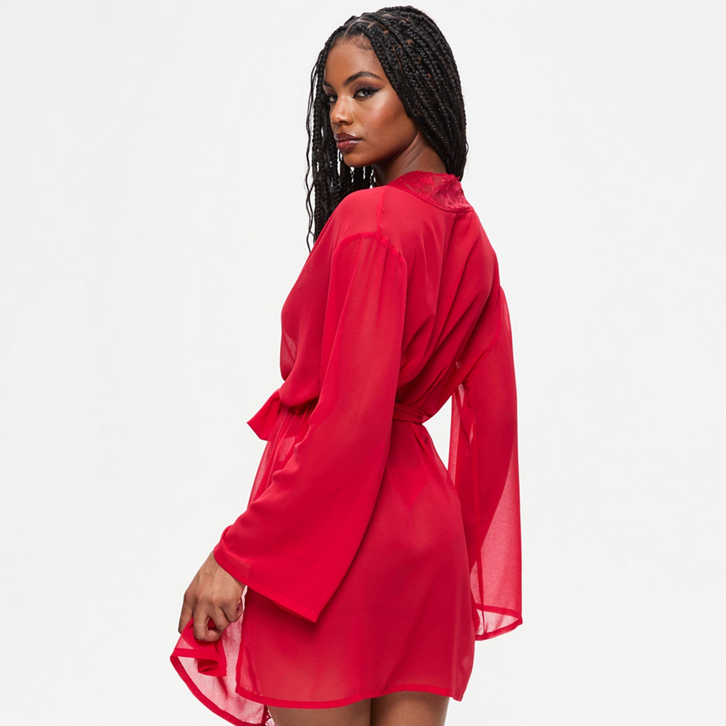 روب نسائي دانتيل بأكمام طويلة من آن سمرز-women-clothing-nightwear-robes-image-9