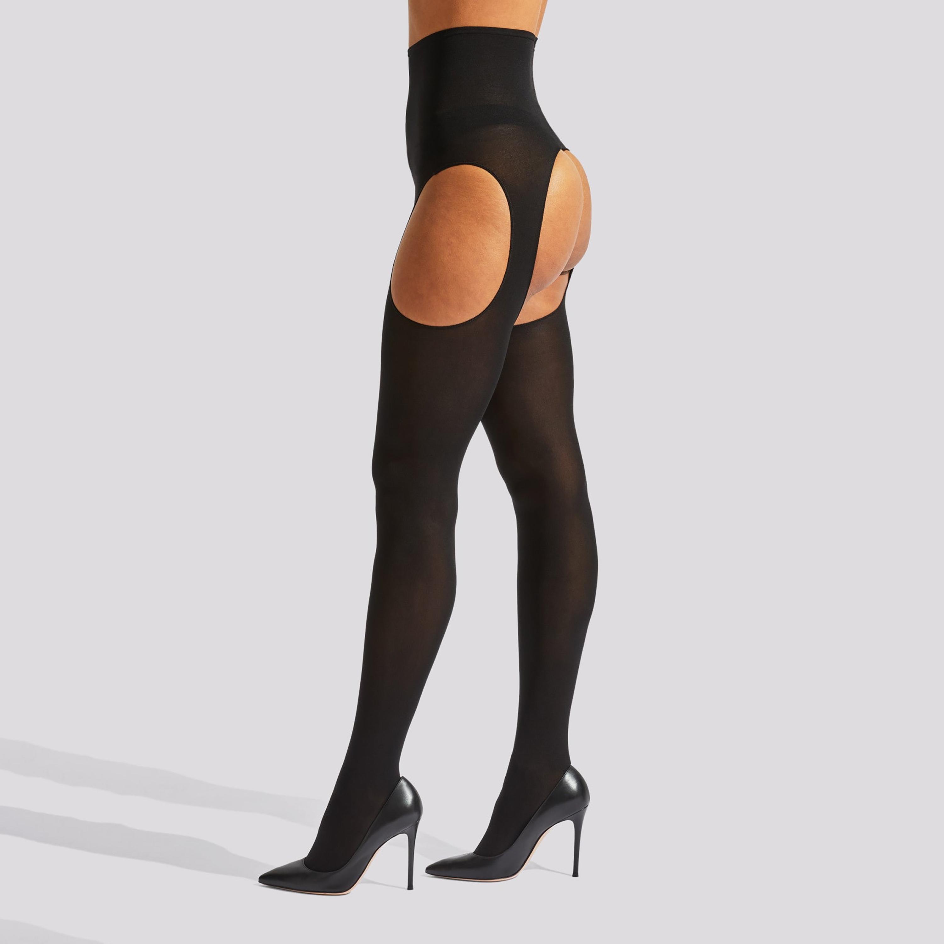جوارب نسائية ضيقة "هارت ديزايرز" باللون الأسود من آن سمرز-women-clothing-lingerie-tightsandstockings-image-2