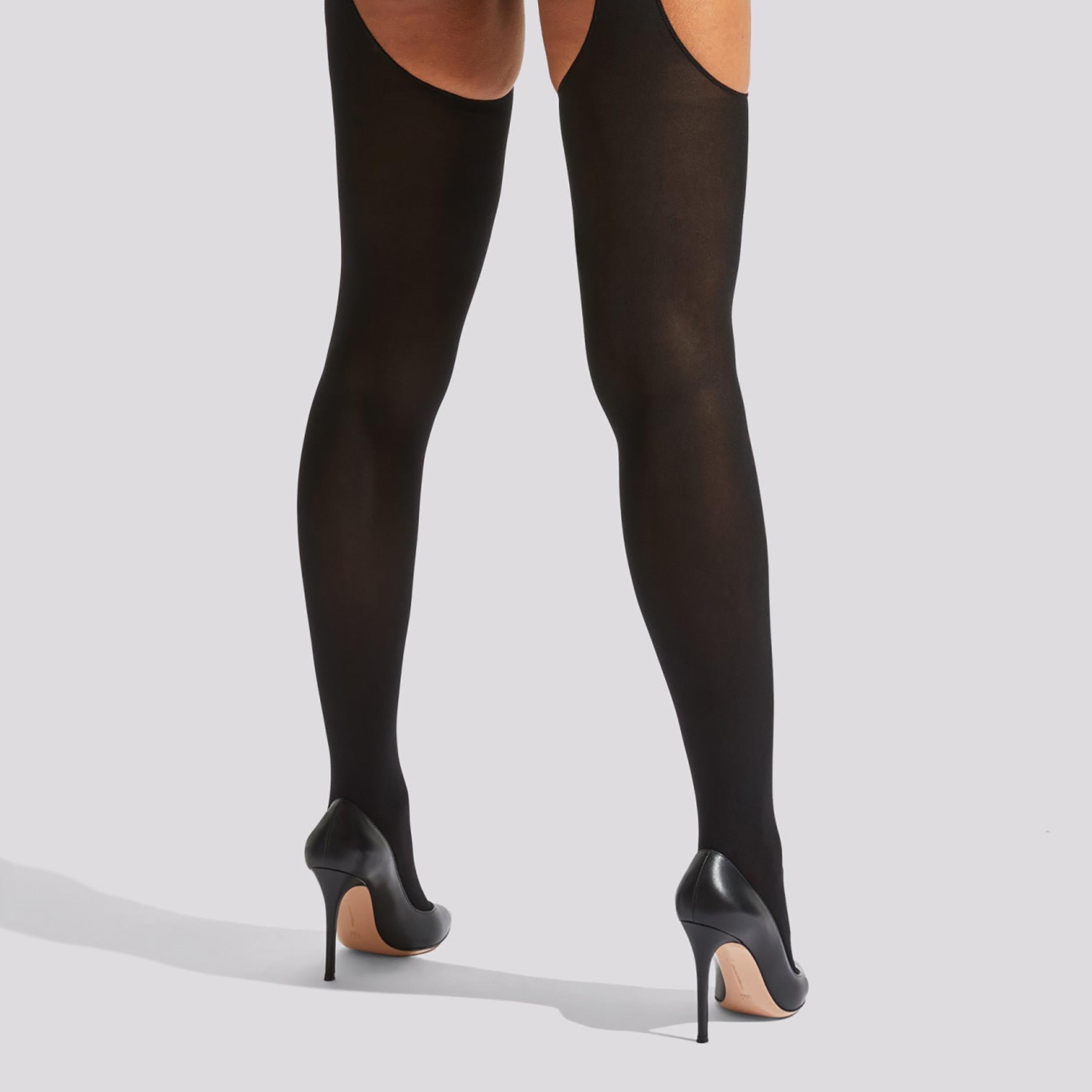 جوارب نسائية ضيقة "هارت ديزايرز" باللون الأسود من آن سمرز-women-clothing-lingerie-tightsandstockings-image-3