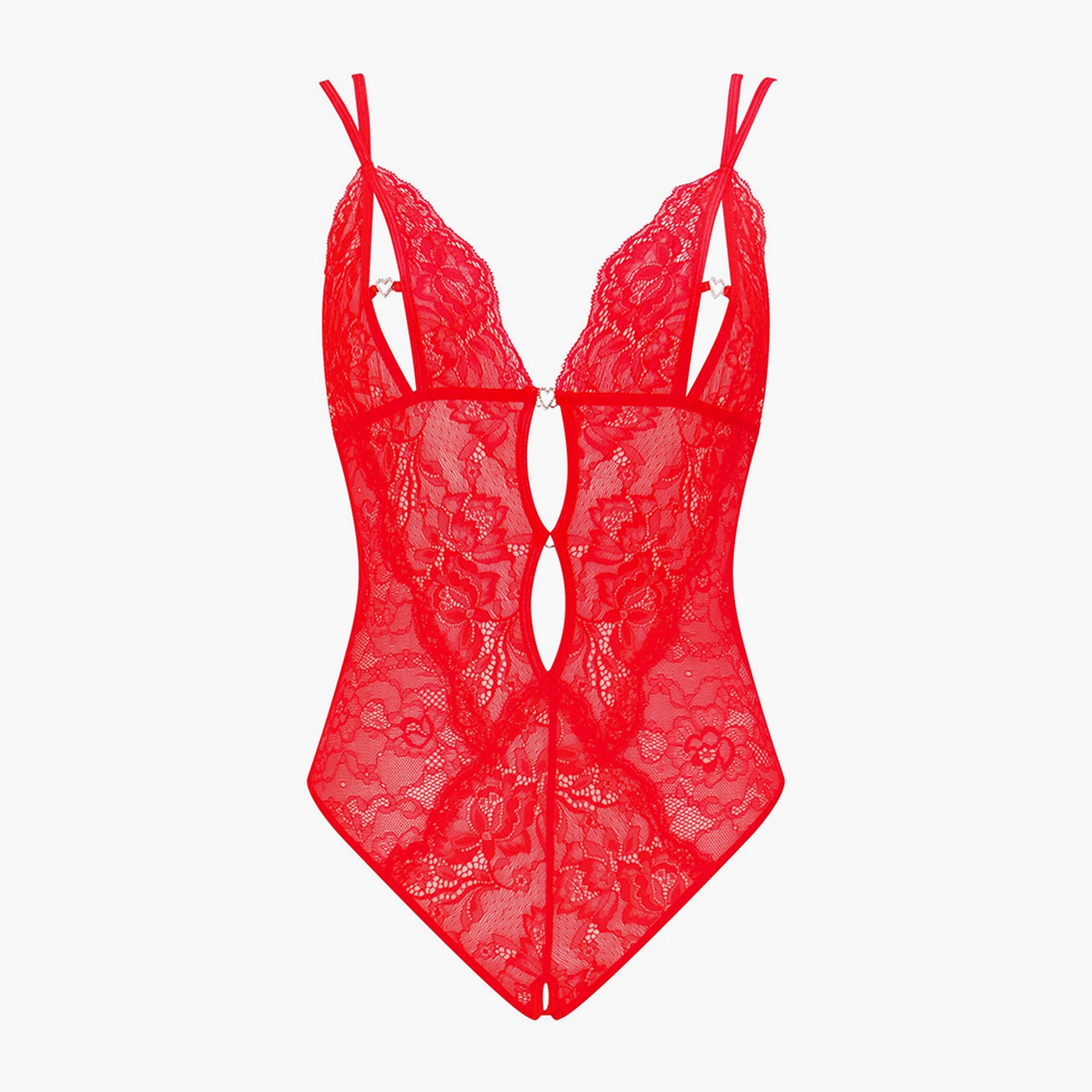 Ann Summers Diamond Heart Red Non-Wired Non-Padded Women's Bodysuit-women-clothing-lingerie-babydollsandbodysuits-image-5