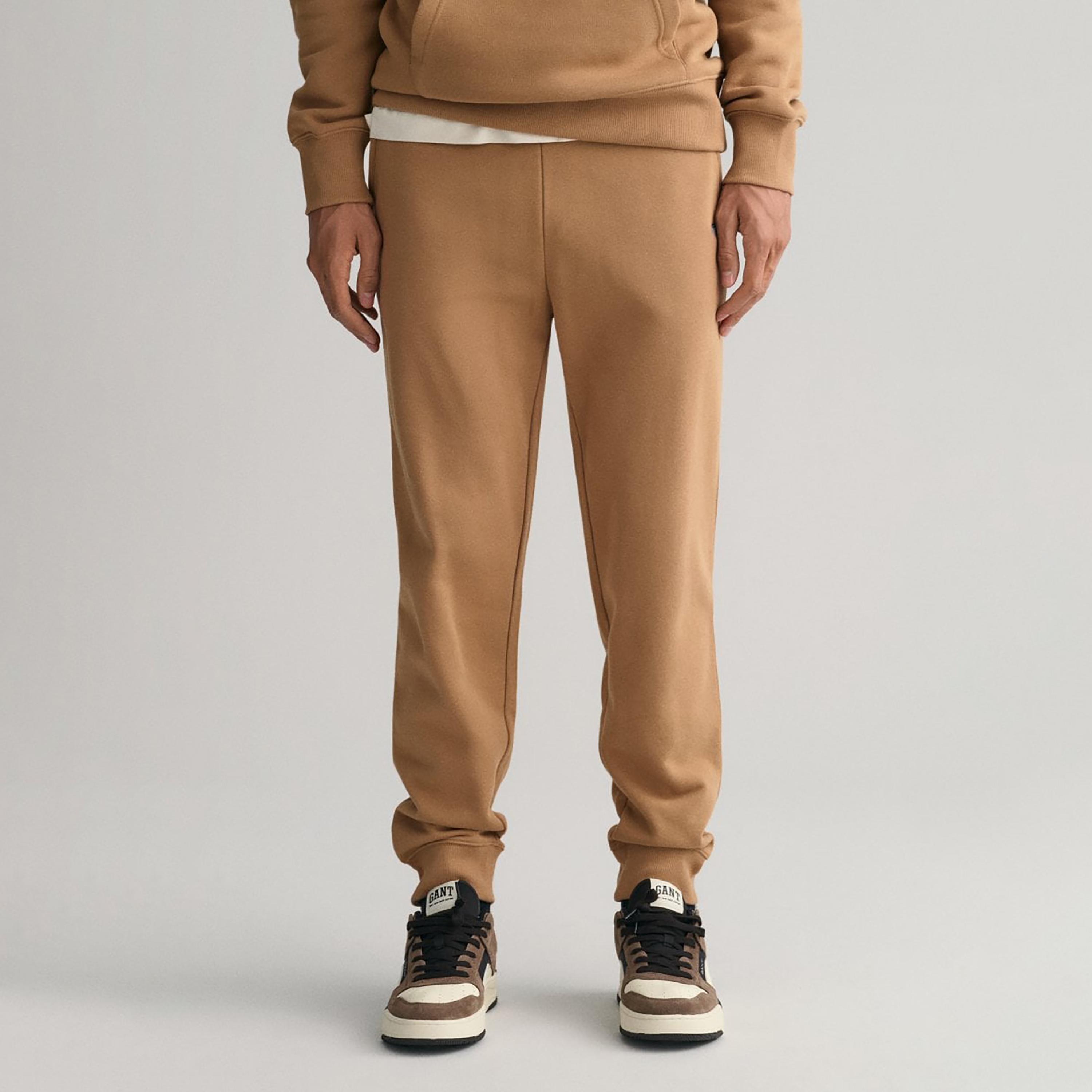 Gant Logo Detail Mid-Rise Drawstring Sweatpants-men-clothing-bottoms-joggers-image-1