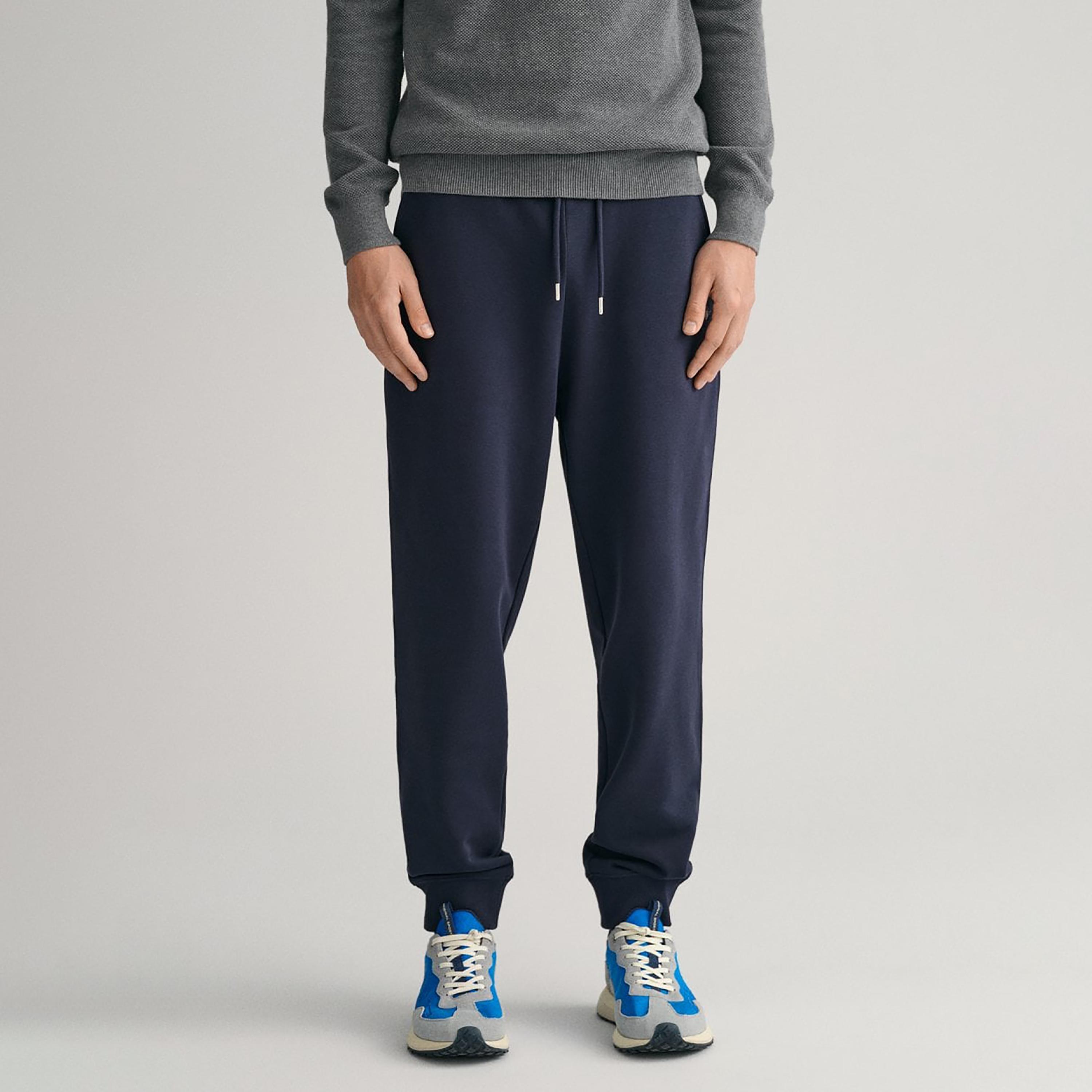 Gant Logo Detail Mid-Rise Drawstring Sweatpants-men-clothing-bottoms-joggers-image-1