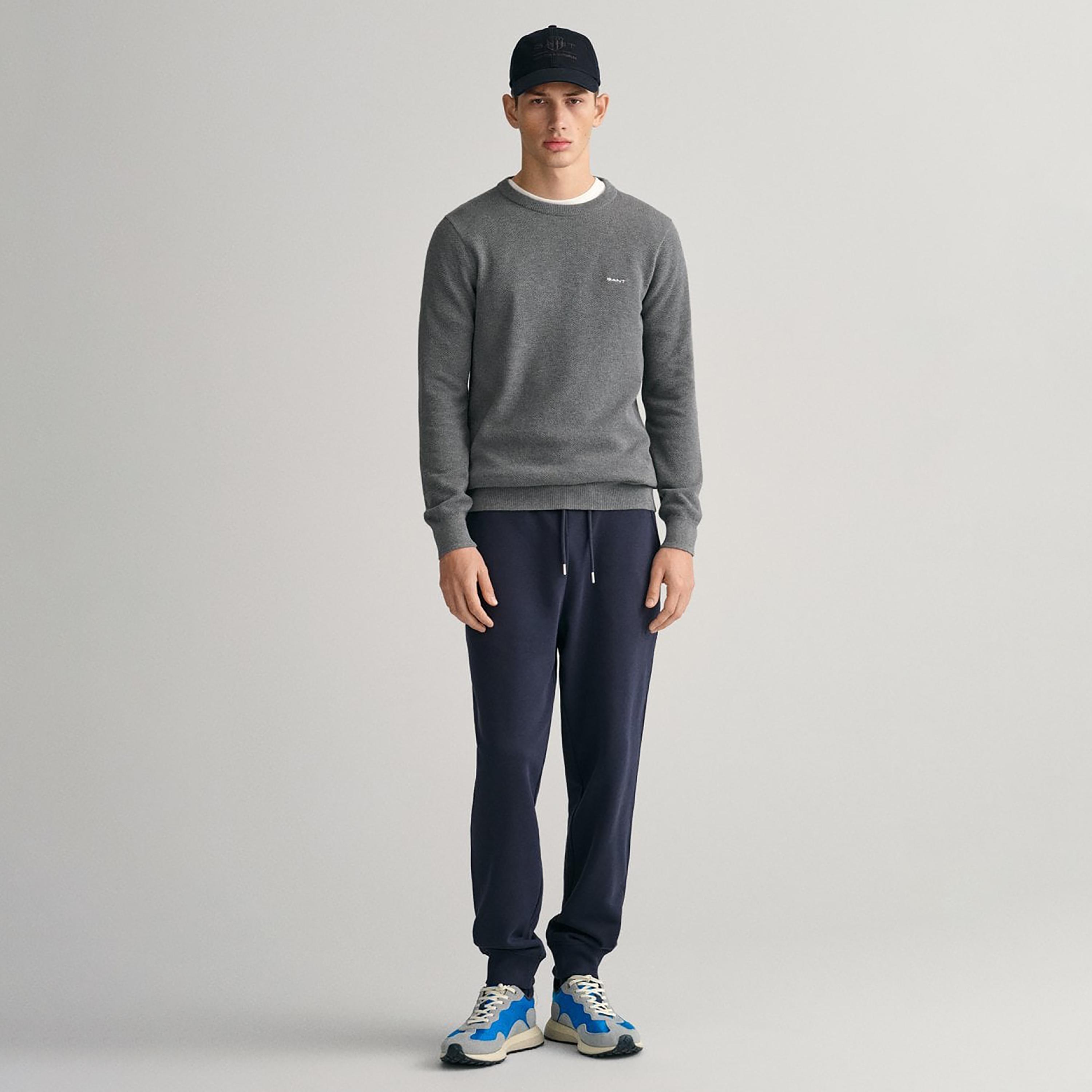Gant Logo Detail Mid-Rise Drawstring Sweatpants-men-clothing-bottoms-joggers-image-2