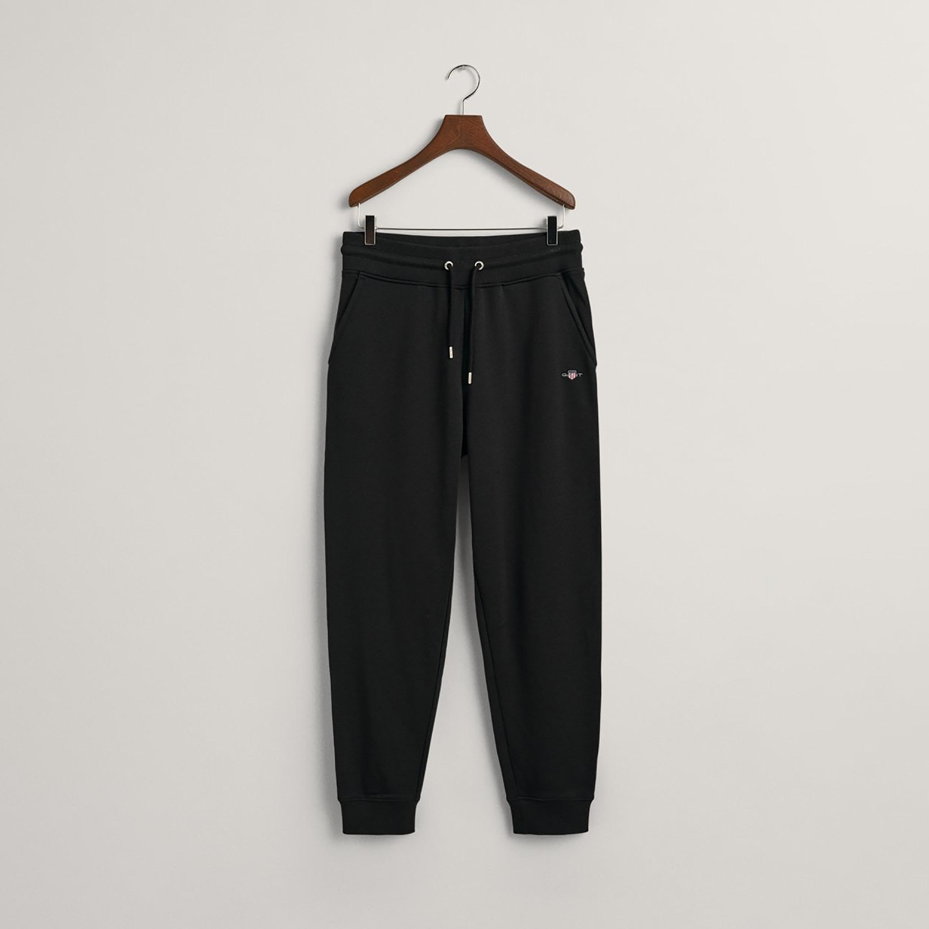 بنطال رياضي برباط متوسط الارتفاع مزين بشعار جانت-men-clothing-bottoms-joggers-image-1