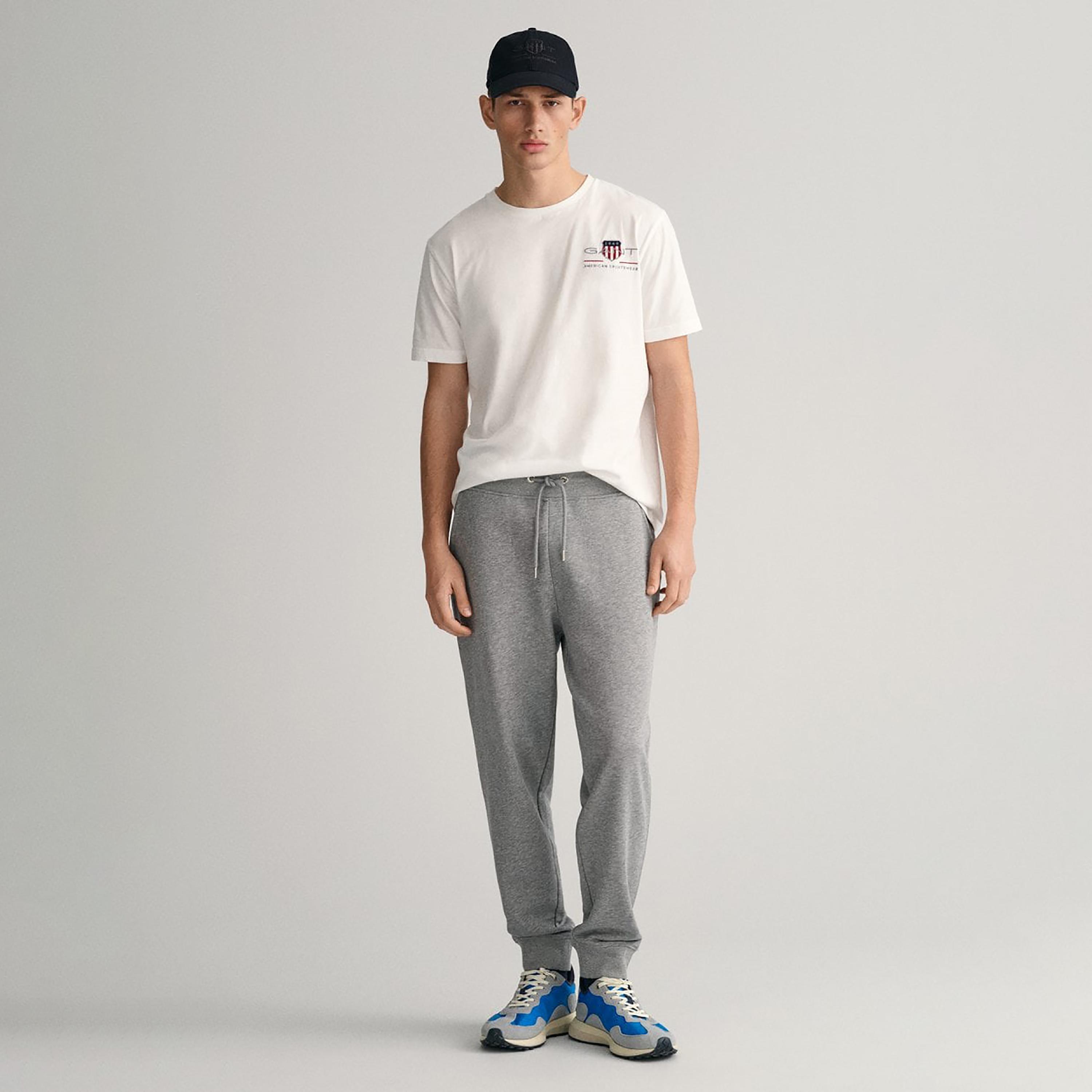 Gant Logo Detail Mid-Rise Drawstring Sweatpants-men-clothing-bottoms-joggers-image-2