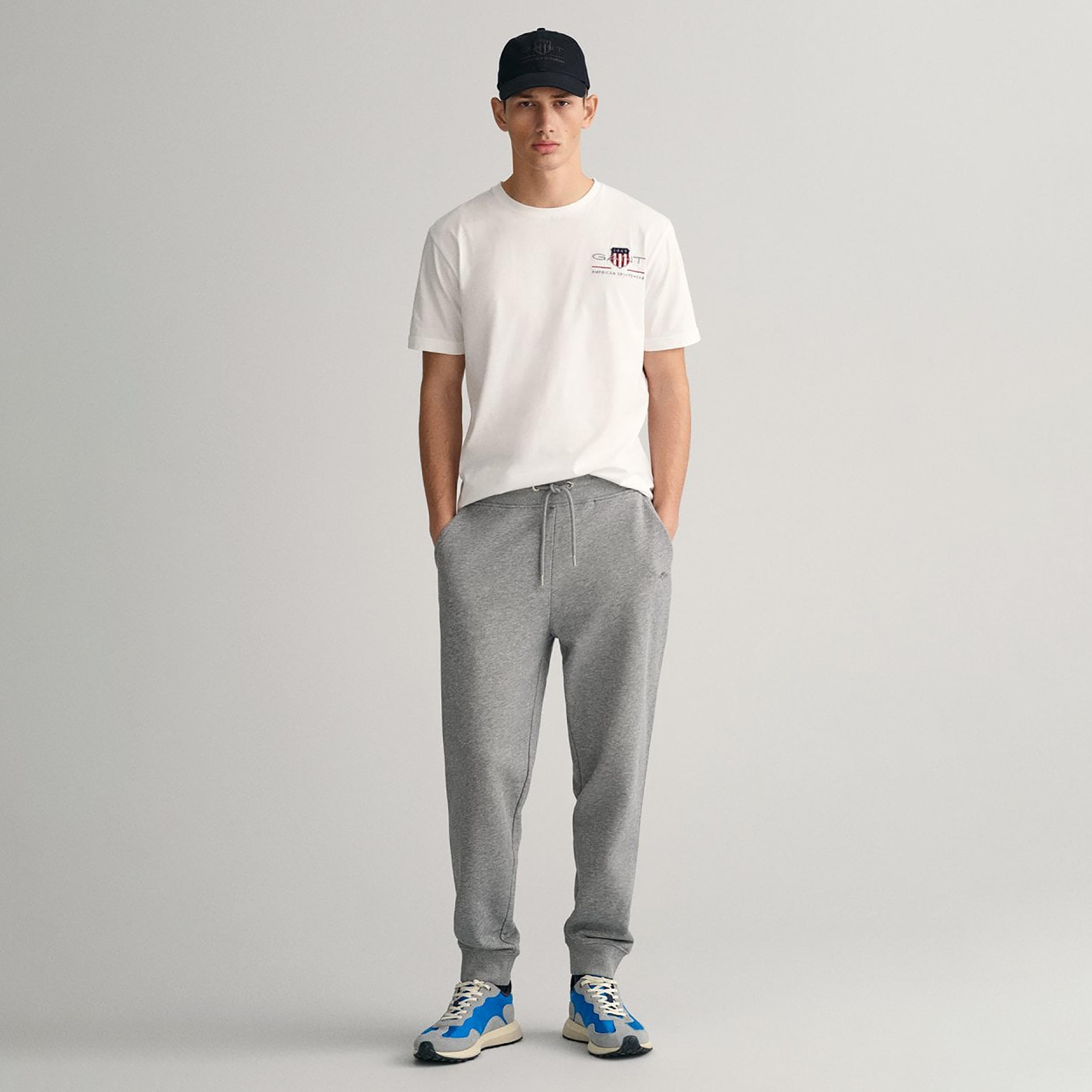 Gant Logo Detail Mid-Rise Drawstring Sweatpants-men-clothing-bottoms-joggers-image-4